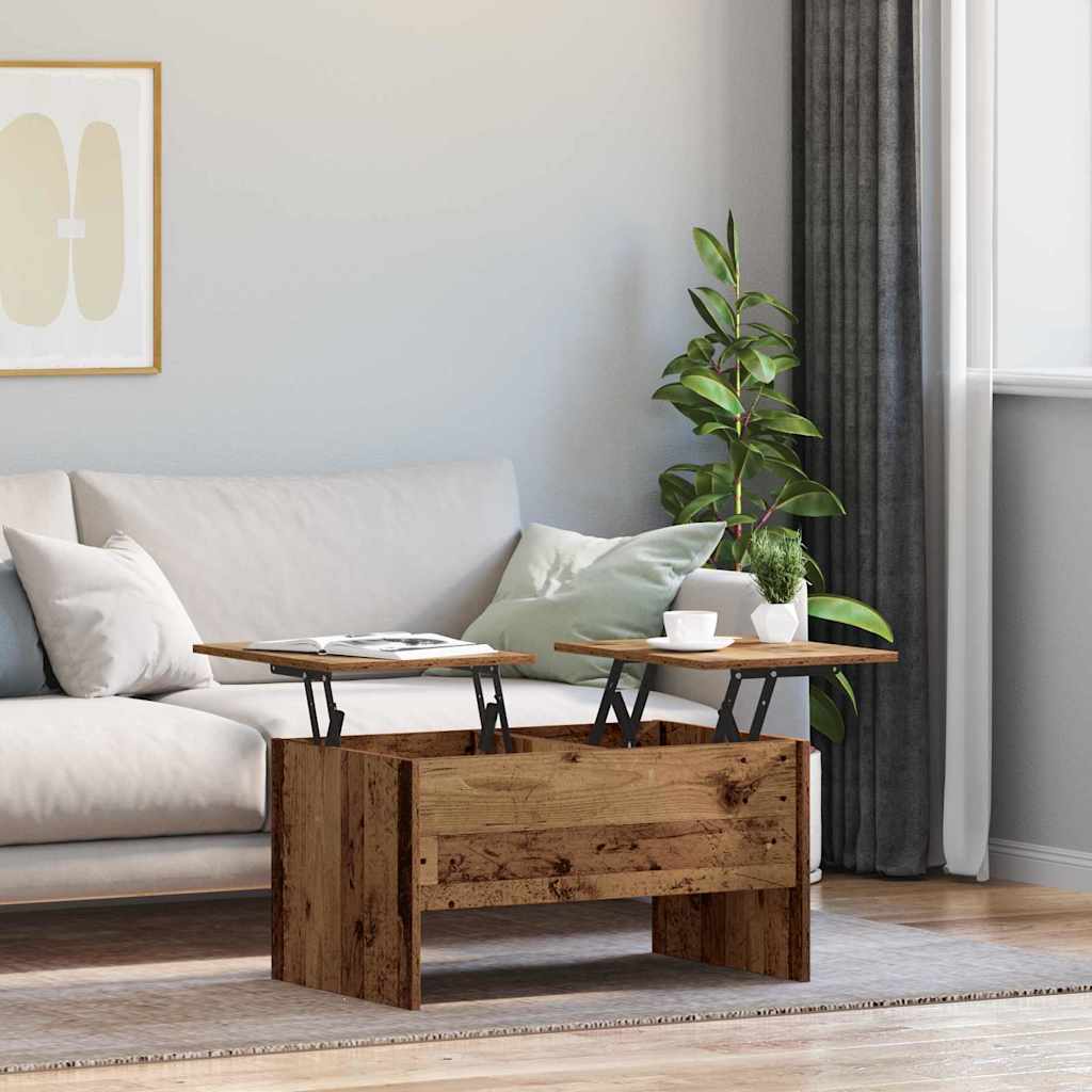 Coffee Table Old Wood 102 x 50.5 x 46.5 cm Engineered Wood