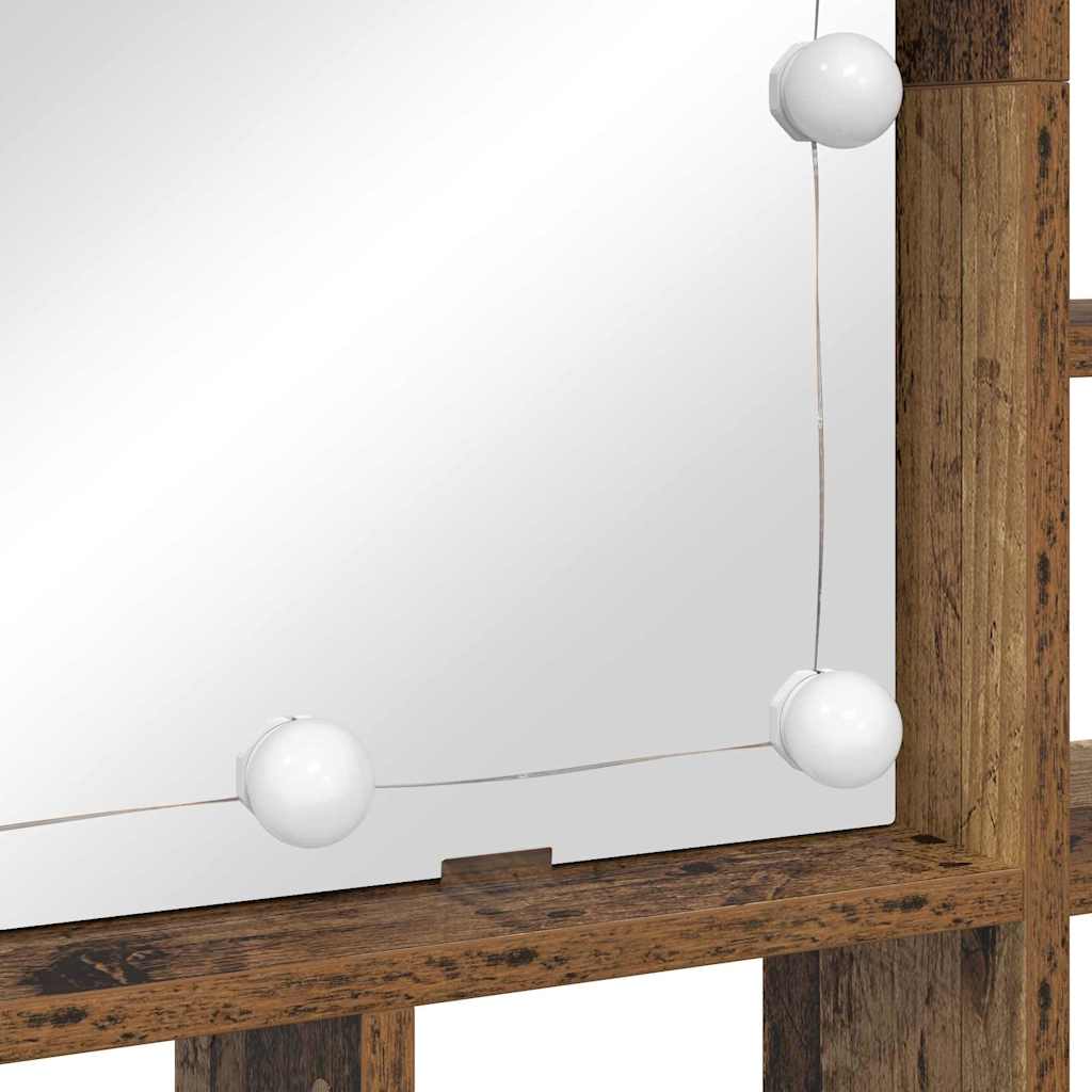 vidaXL Mirror Cabinet Old wood 91 x 15 x 76.5 cm Engineered wood