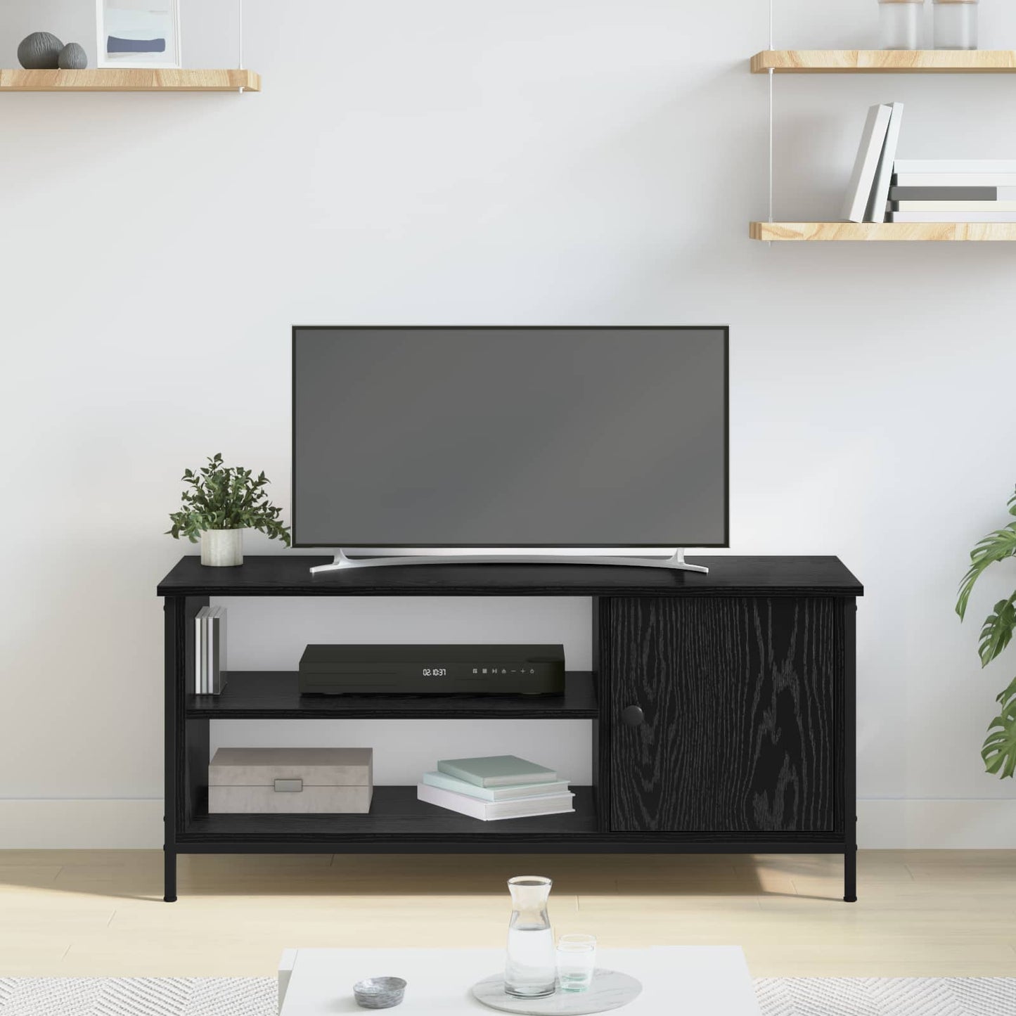 TV Cabinet 100 x 40 x 45 cm Black Oak Engineered Wood