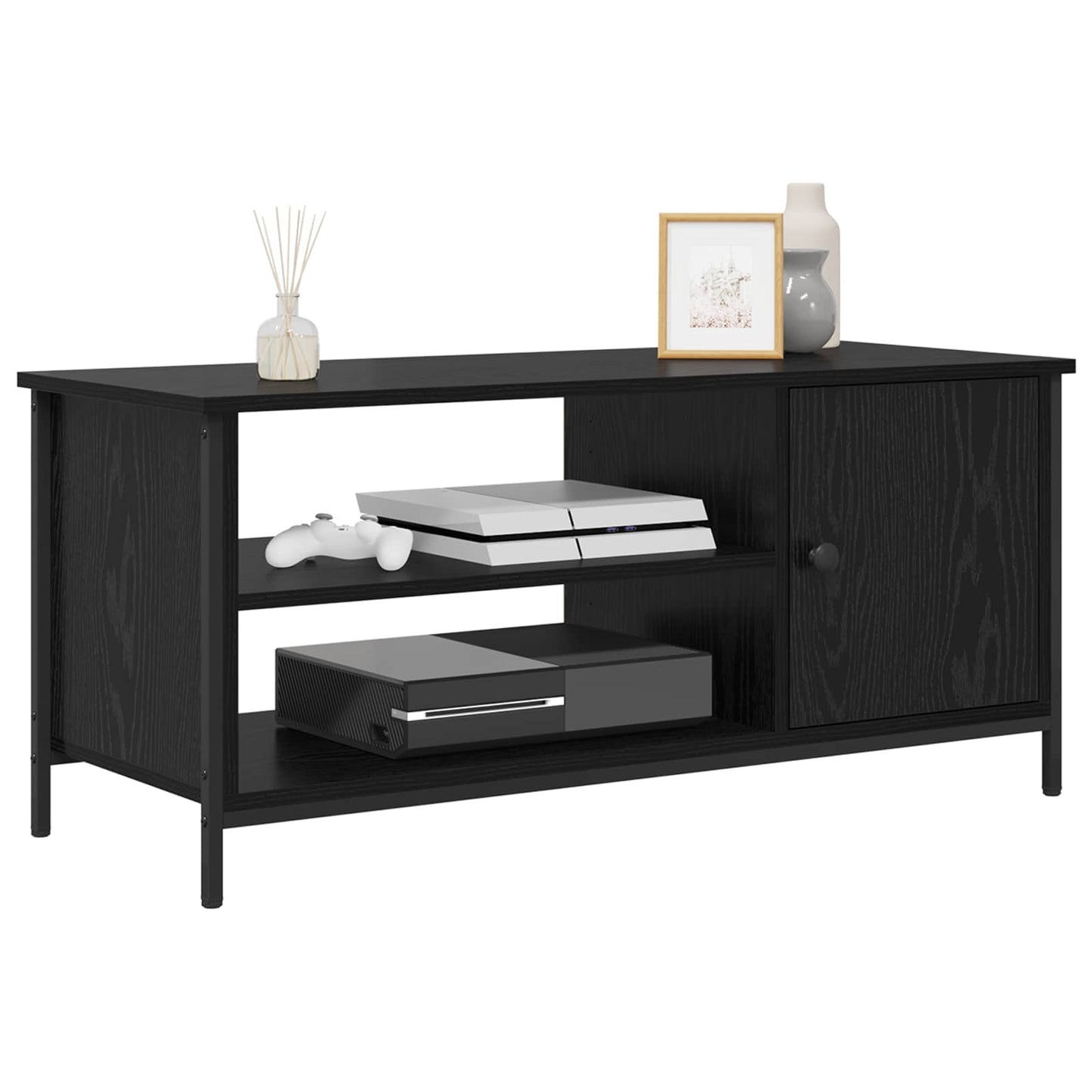 TV Cabinet 100 x 40 x 45 cm Black Oak Engineered Wood