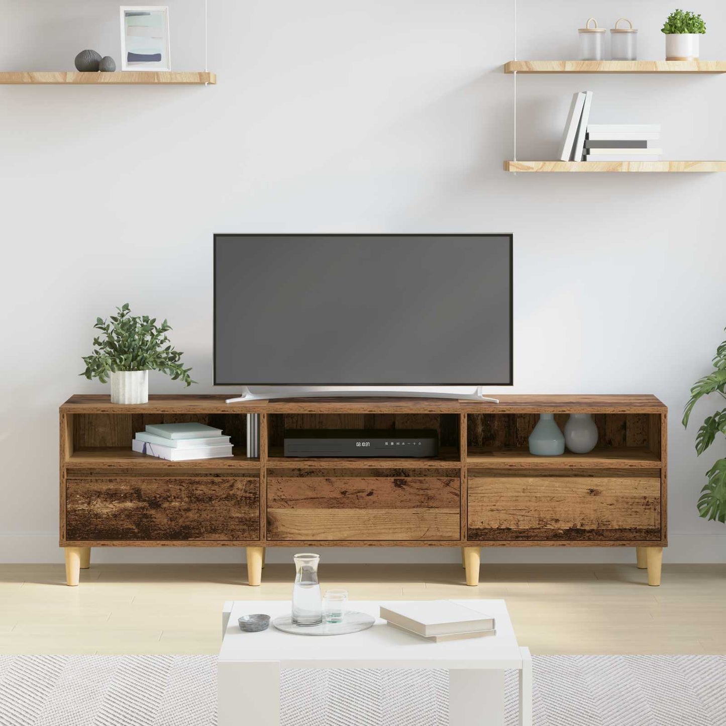 TV Cabinet 150 x 30 x 45 cm Old Wood Engineered Wood