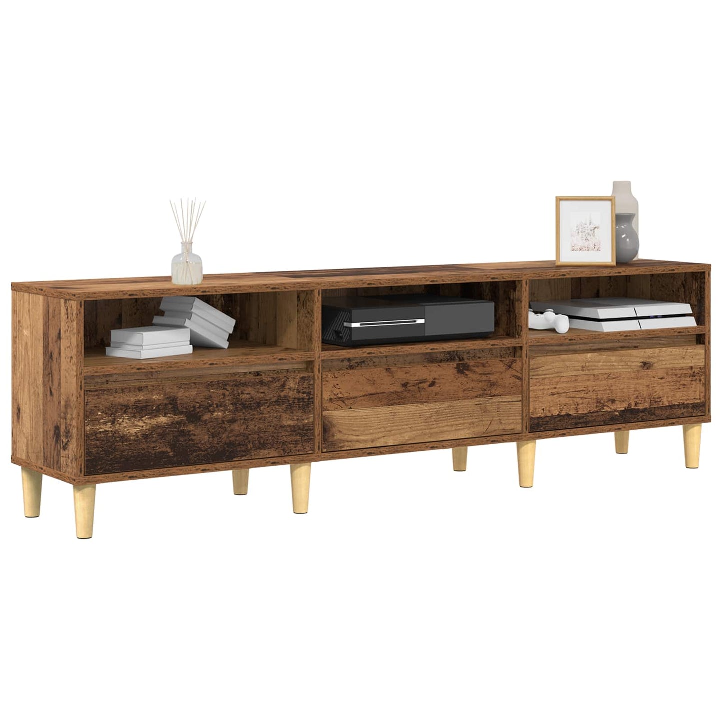 TV Cabinet Old Wood 150 x 30 x 45 cm Engineered Wood