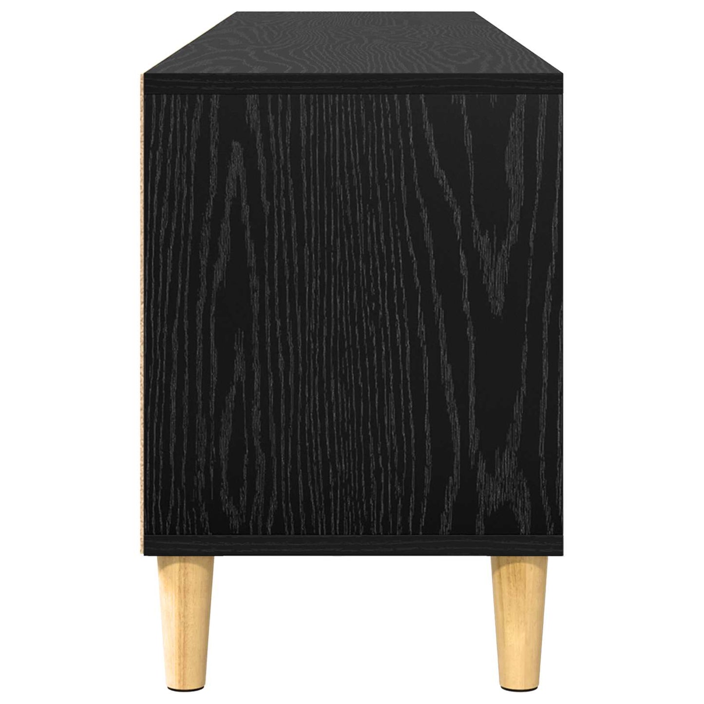 TV Cabinet Black Oak 150 x 30 x 45 cm Engineered Wood