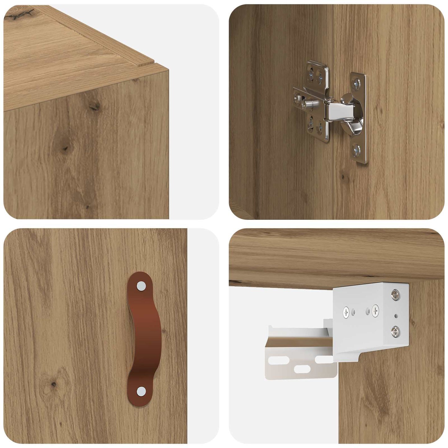 Wall Cabinet Artisan Oak 69.5 x 34 x 90 cm Engineered Wood