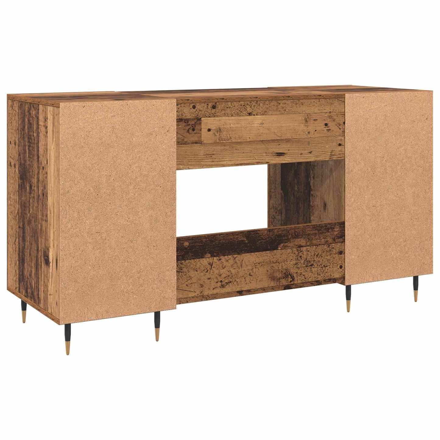 Desk with Shelf Old wood 140 x 50 x 75 cm Engineered wood