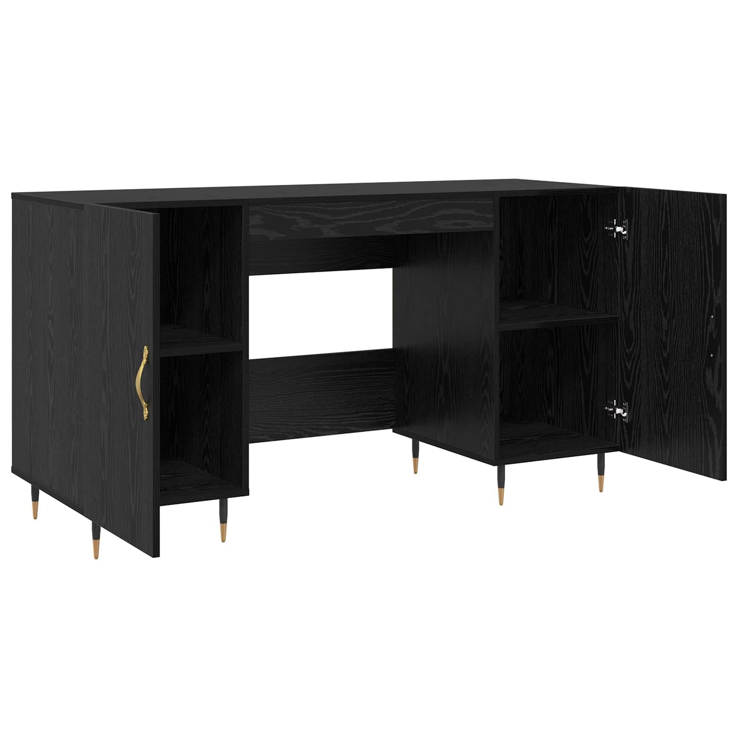 Desk Black oak Engineered wood 140 x 50 x 75 cm