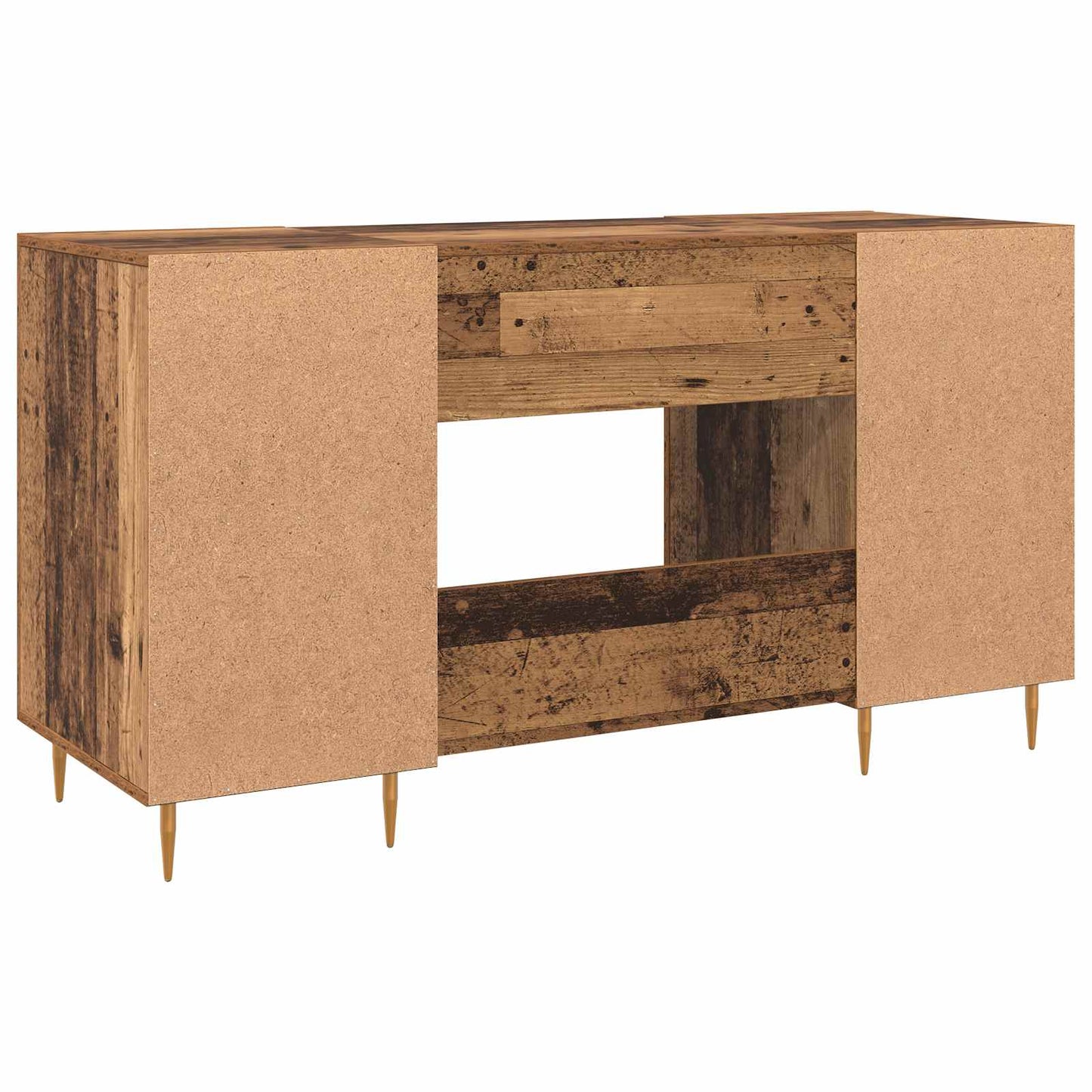 Desk with Shelf Old wood 140 x 50 x 75 cm Engineered wood