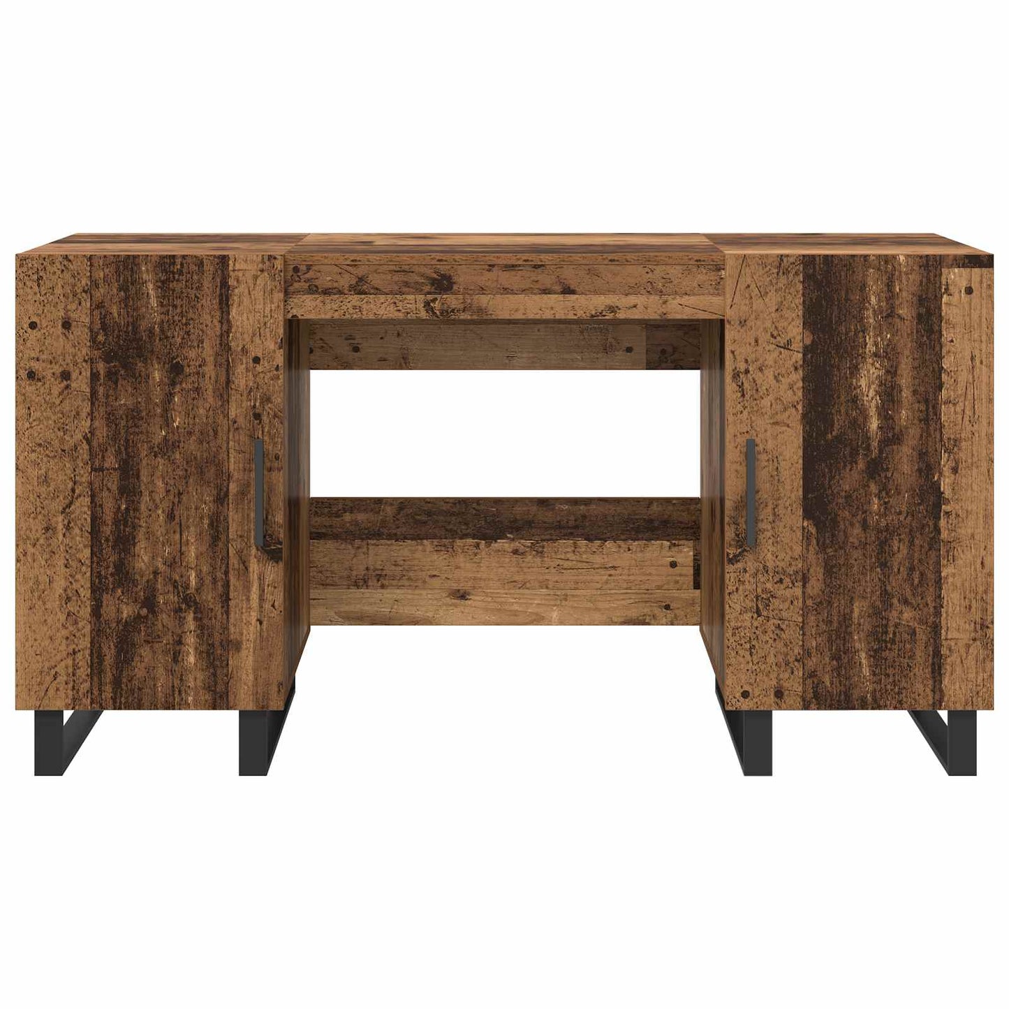 Desk with Shelf Old wood 140 x 50 x 75 cm Engineered wood