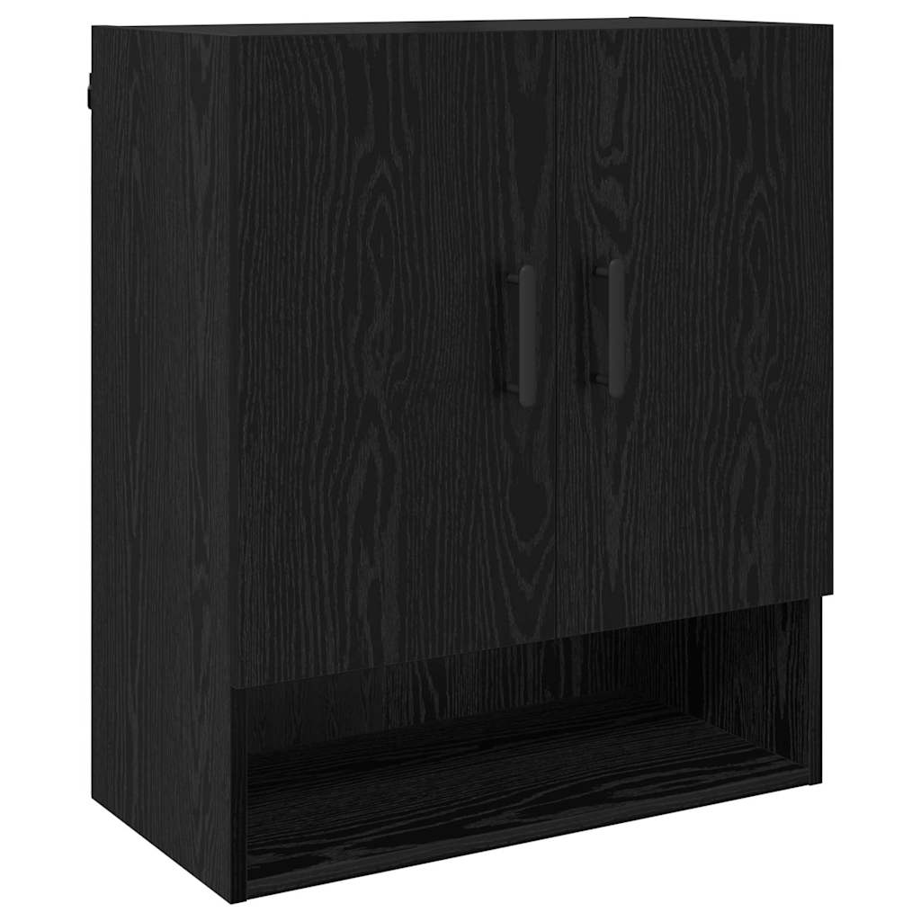 Wall-Mounted Cabinet Black Oak 60 x 31 x 70 cm Engineered Wood