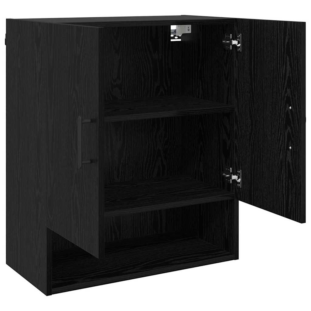 Wall-Mounted Cabinet Black Oak 60 x 31 x 70 cm Engineered Wood