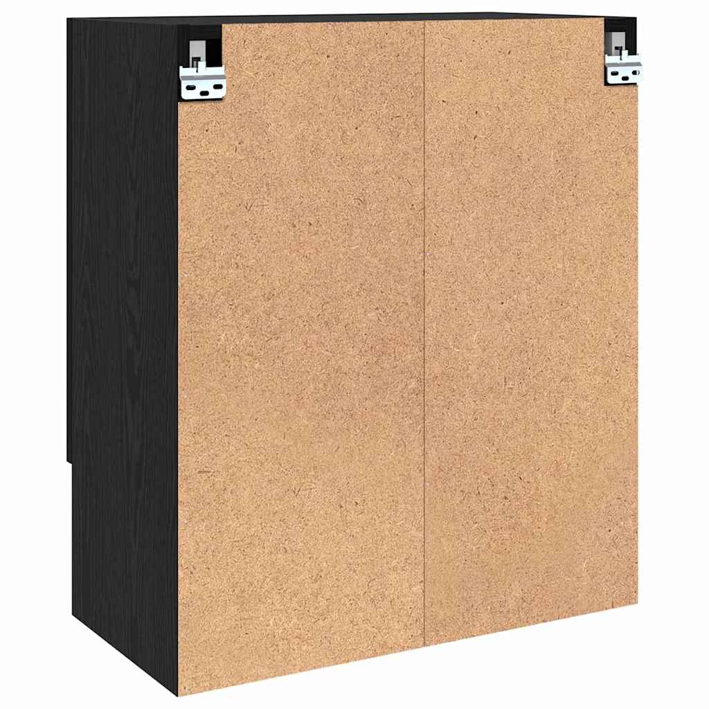 Wall-Mounted Cabinet Black Oak 60 x 31 x 70 cm Engineered Wood