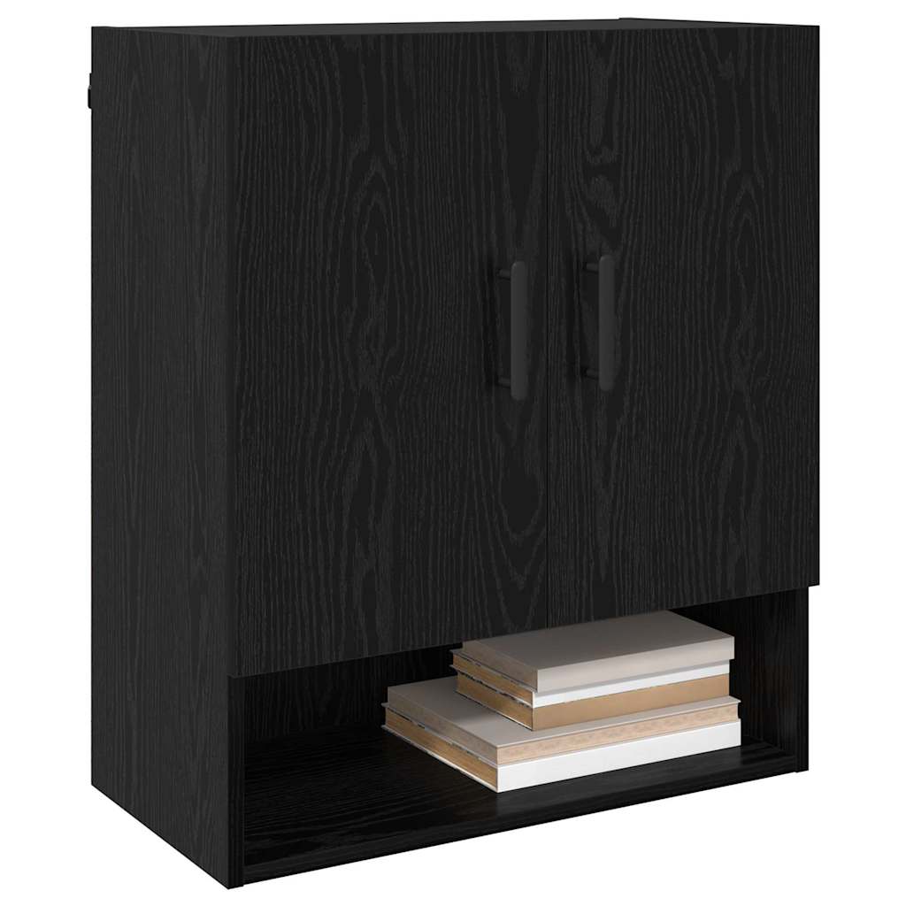Wall-Mounted Cabinet Black Oak 60 x 31 x 70 cm Engineered Wood