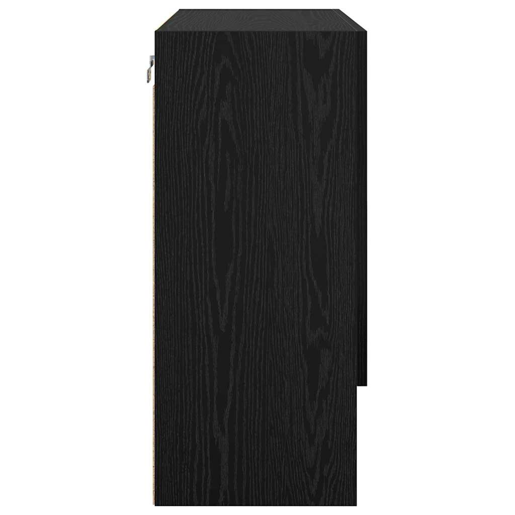 Wall-Mounted Cabinet Black Oak 60 x 31 x 70 cm Engineered Wood