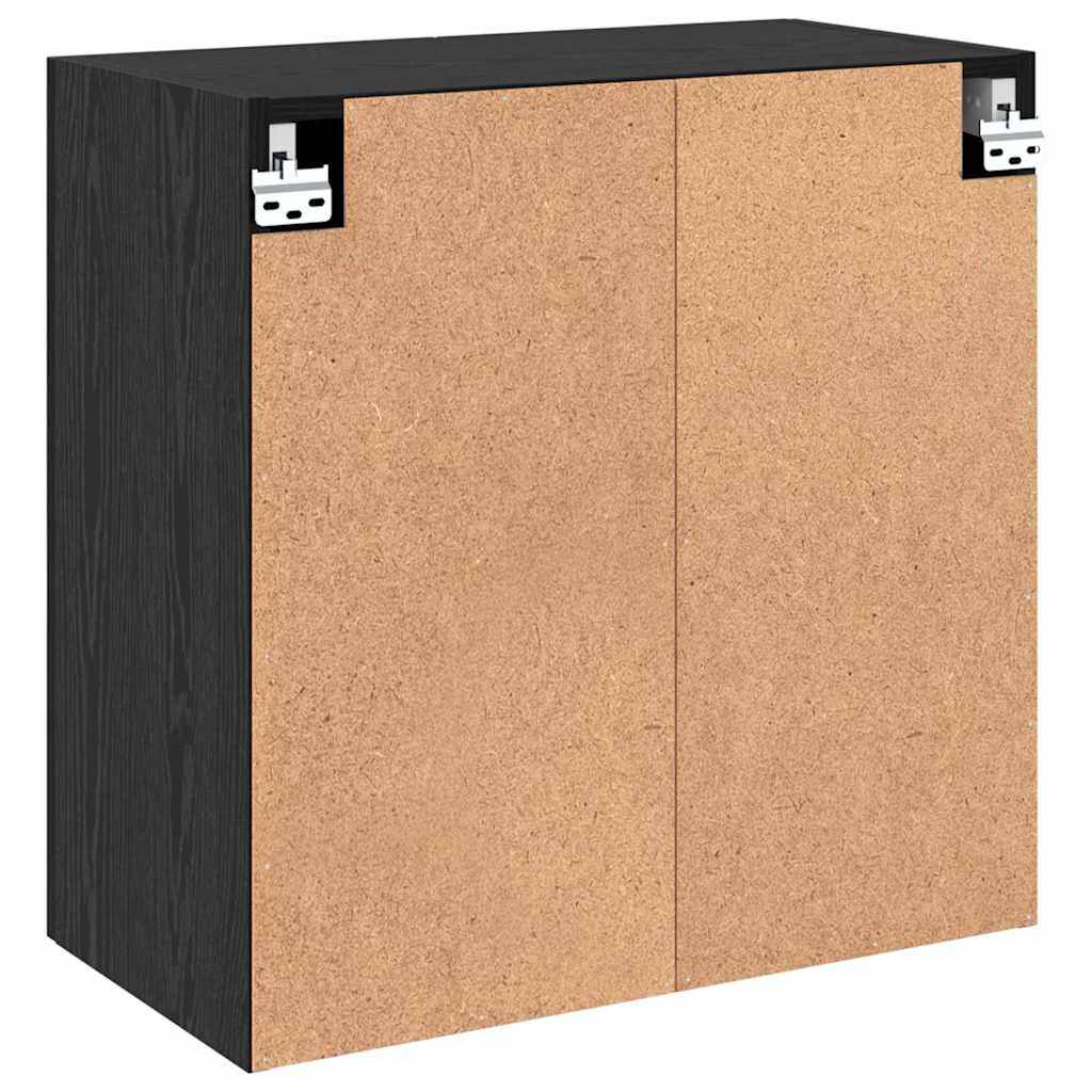 Wall-Mounted Cabinet Black Oak 60 x 31 x 60 cm Engineered Wood
