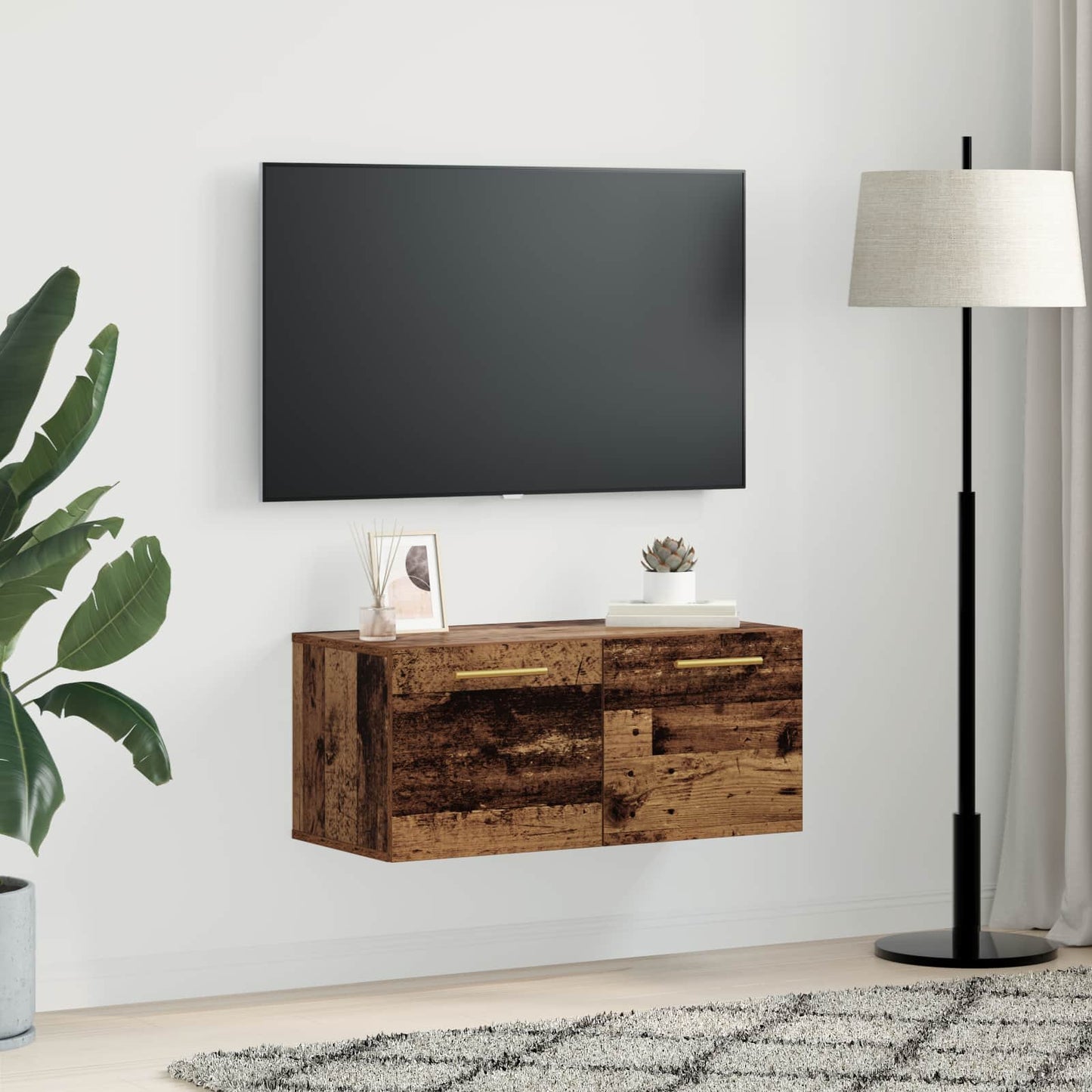 Wall Cabinet Old wood 80 x 36.5 x 35 cm Engineered wood