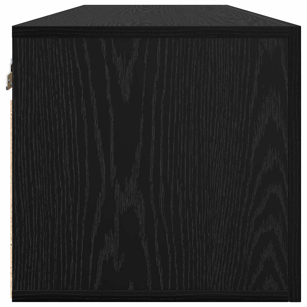 Wall Cabinet 80 x 36.5 x 35 cm Engineered Wood Black oak