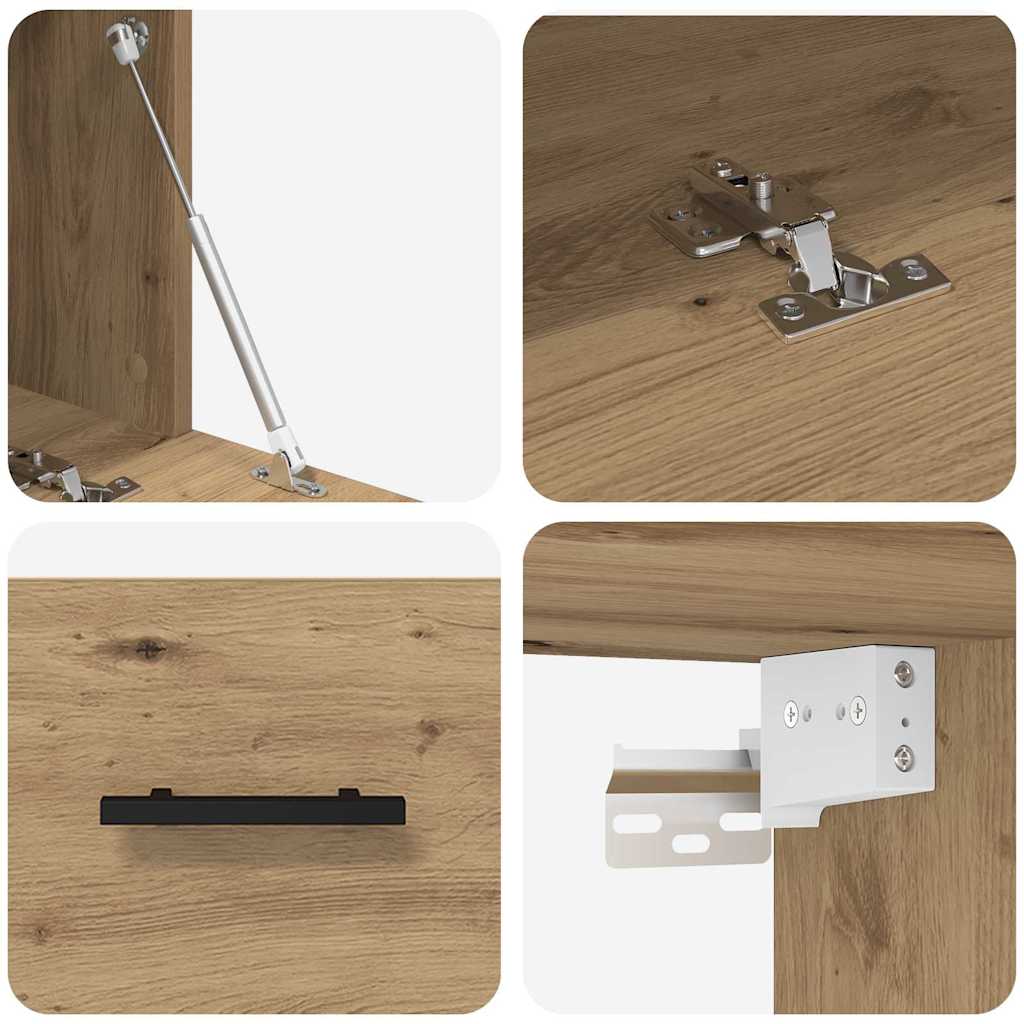 Wall Cabinet 80 x 36.5 x 35 cm Engineered Wood Artisan oak