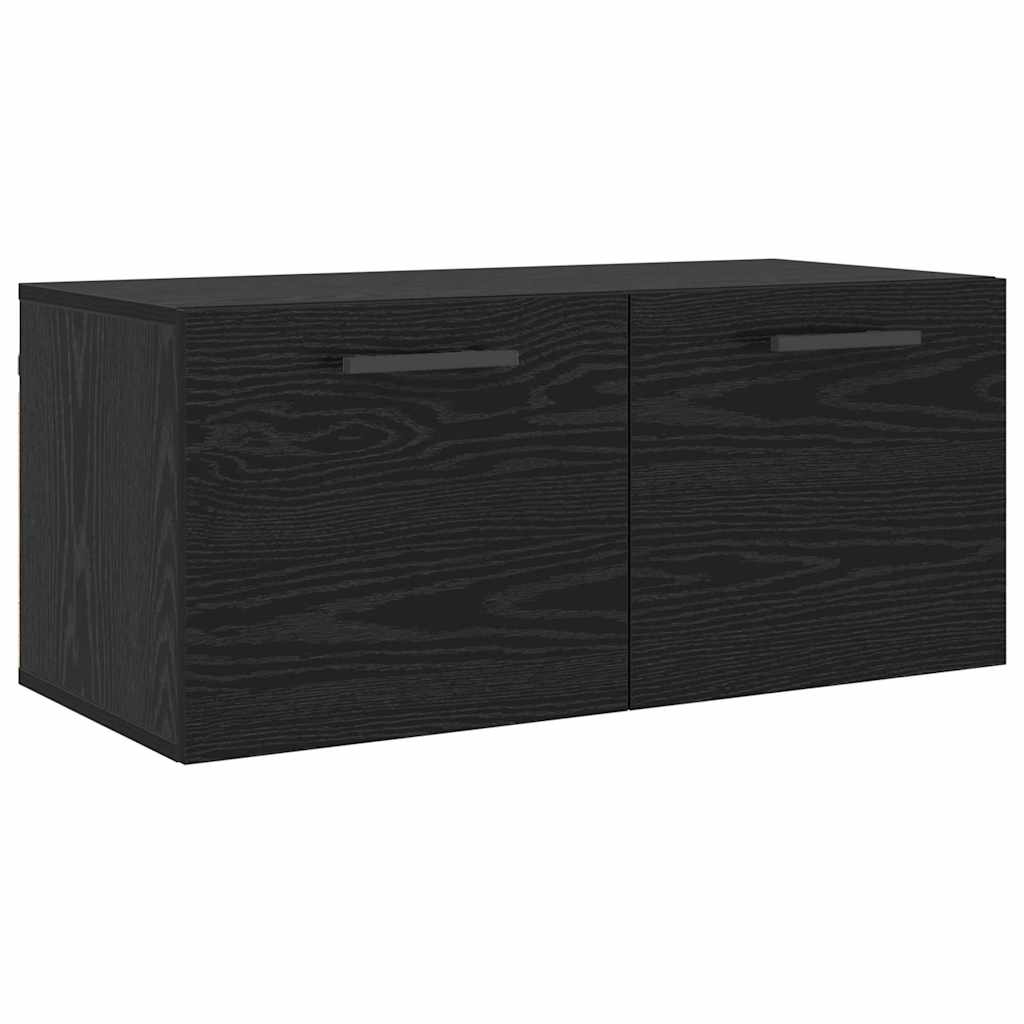 Wall Cabinet 80 x 36.5 x 35 cm Engineered Wood Black oak