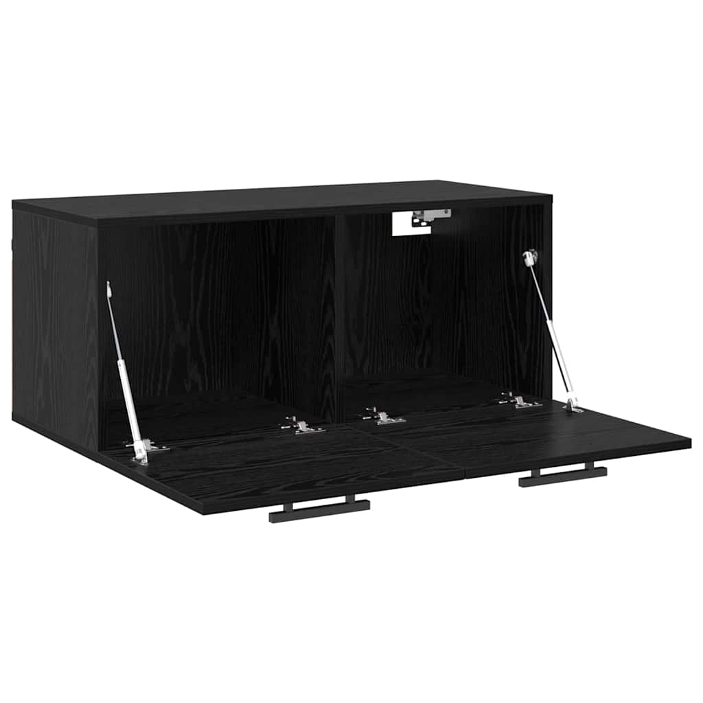 Wall Cabinet 80 x 36.5 x 35 cm Engineered Wood Black oak