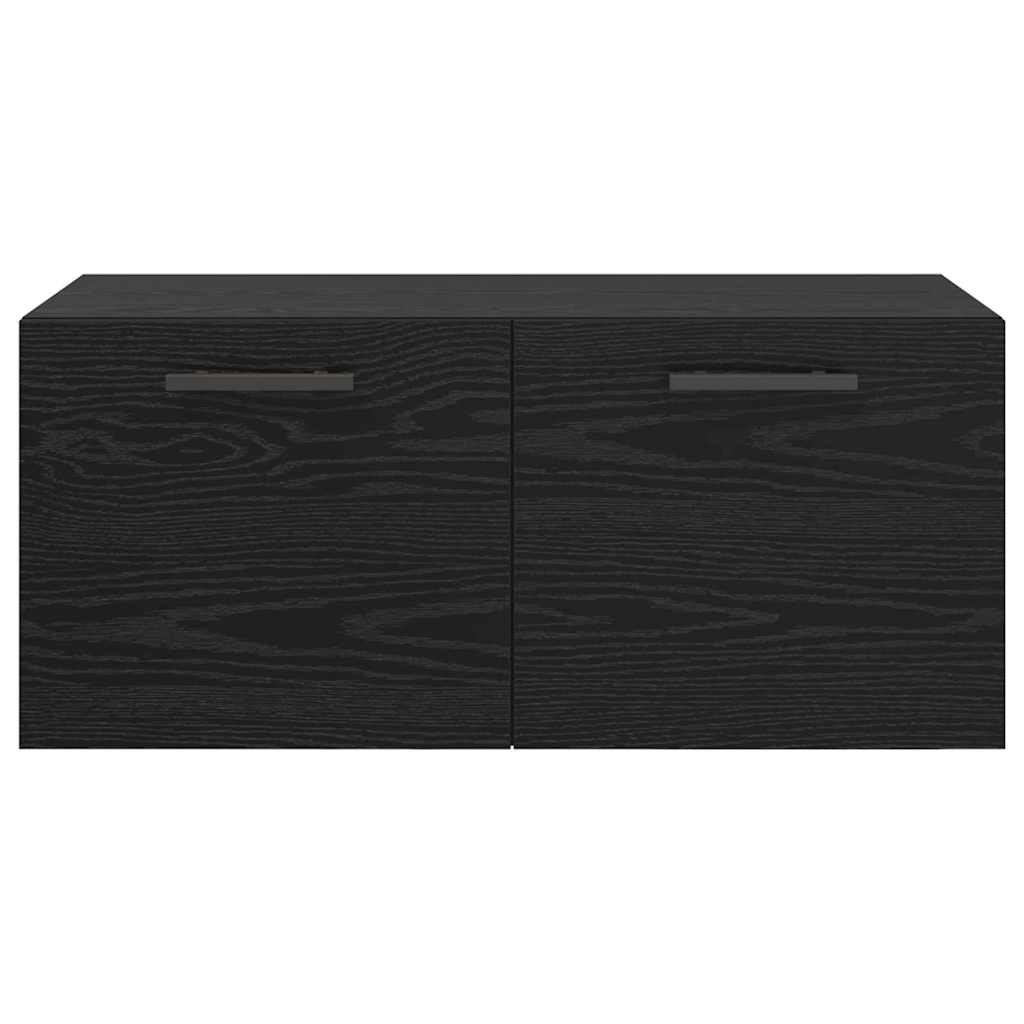 Wall Cabinet 80 x 36.5 x 35 cm Engineered Wood Black oak