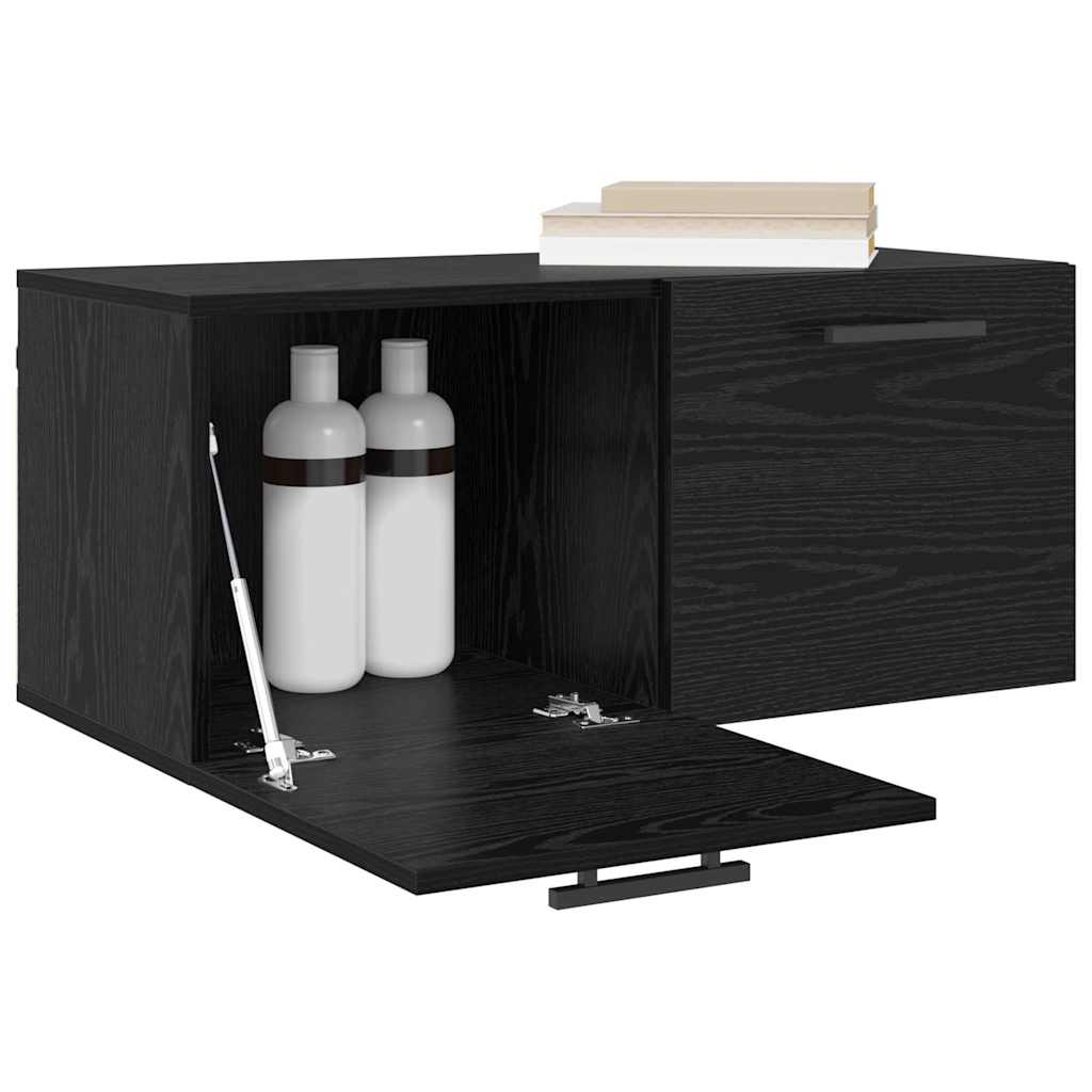 Wall Cabinet 80 x 36.5 x 35 cm Engineered Wood Black oak