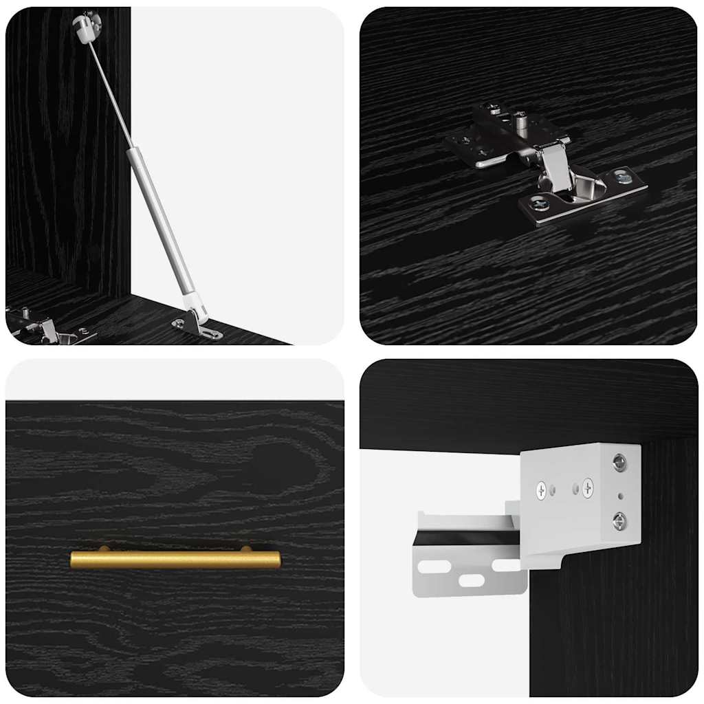 Wall Cabinet 100 x 36.5 x 35 cm Engineered Wood Black oak