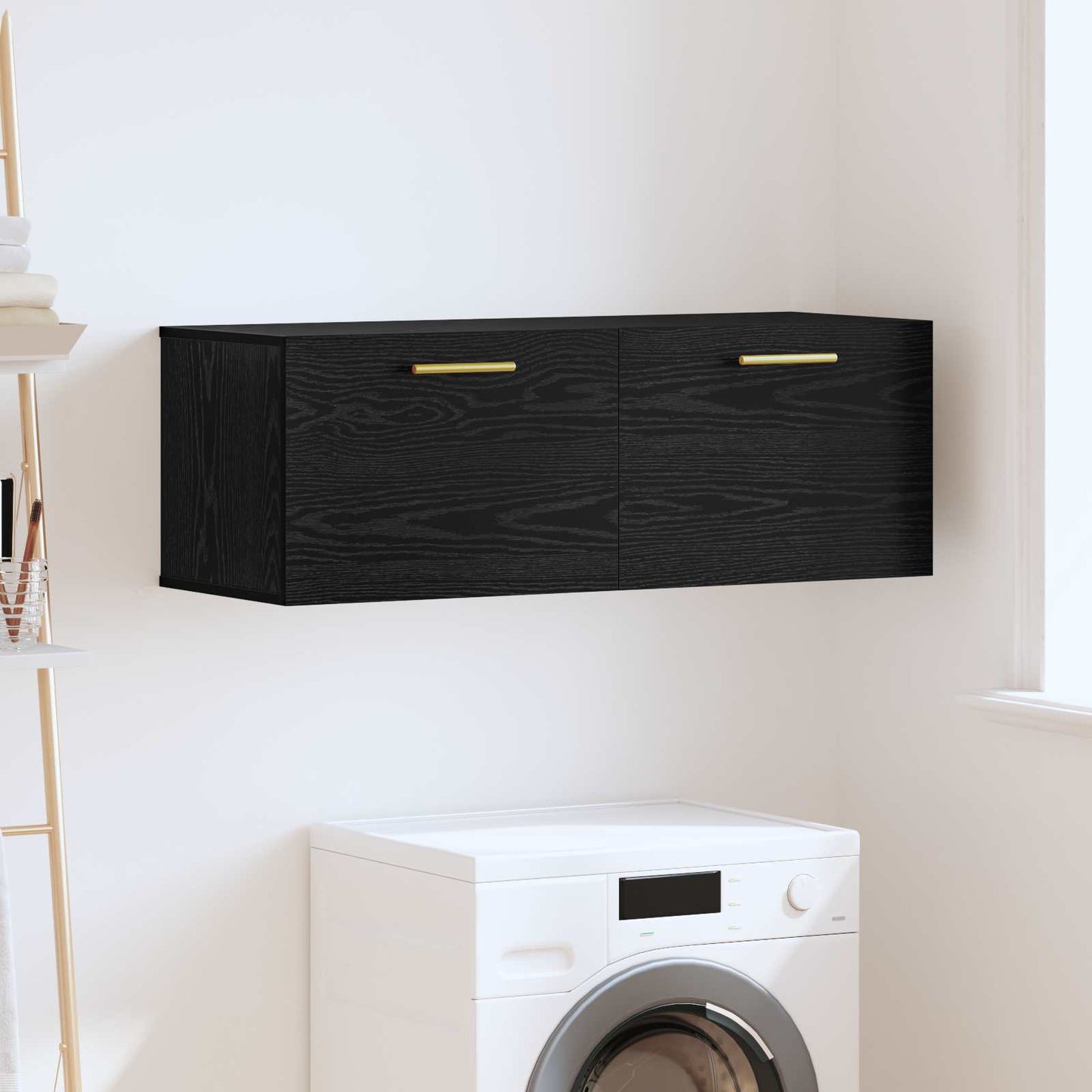 Wall Cabinet 100 x 36.5 x 35 cm Engineered Wood Black oak