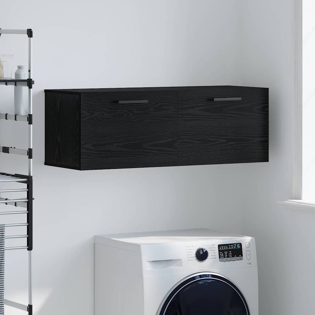 Wall Cabinet 100 x 36.5 x 35 cm Engineered Wood Black oak