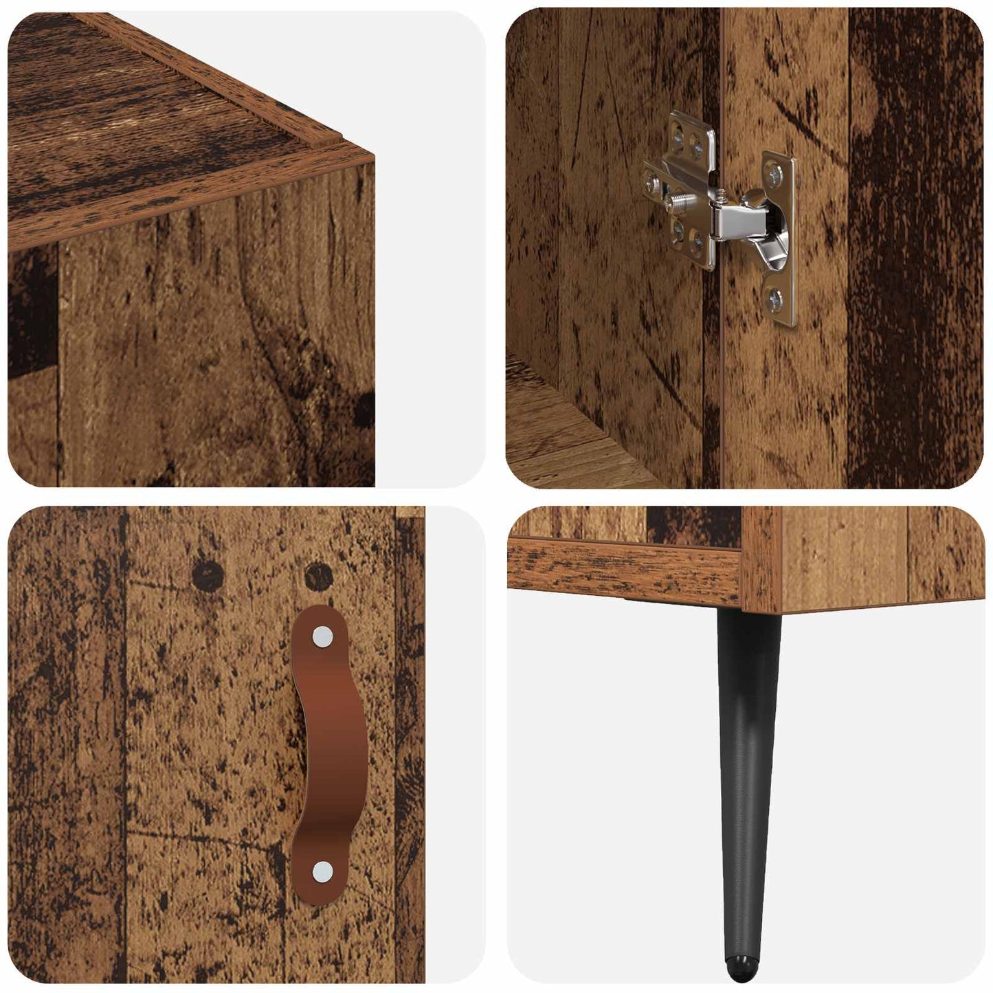 Sideboard Old Wood 89.5 x 34 x 80 cm Engineered Wood
