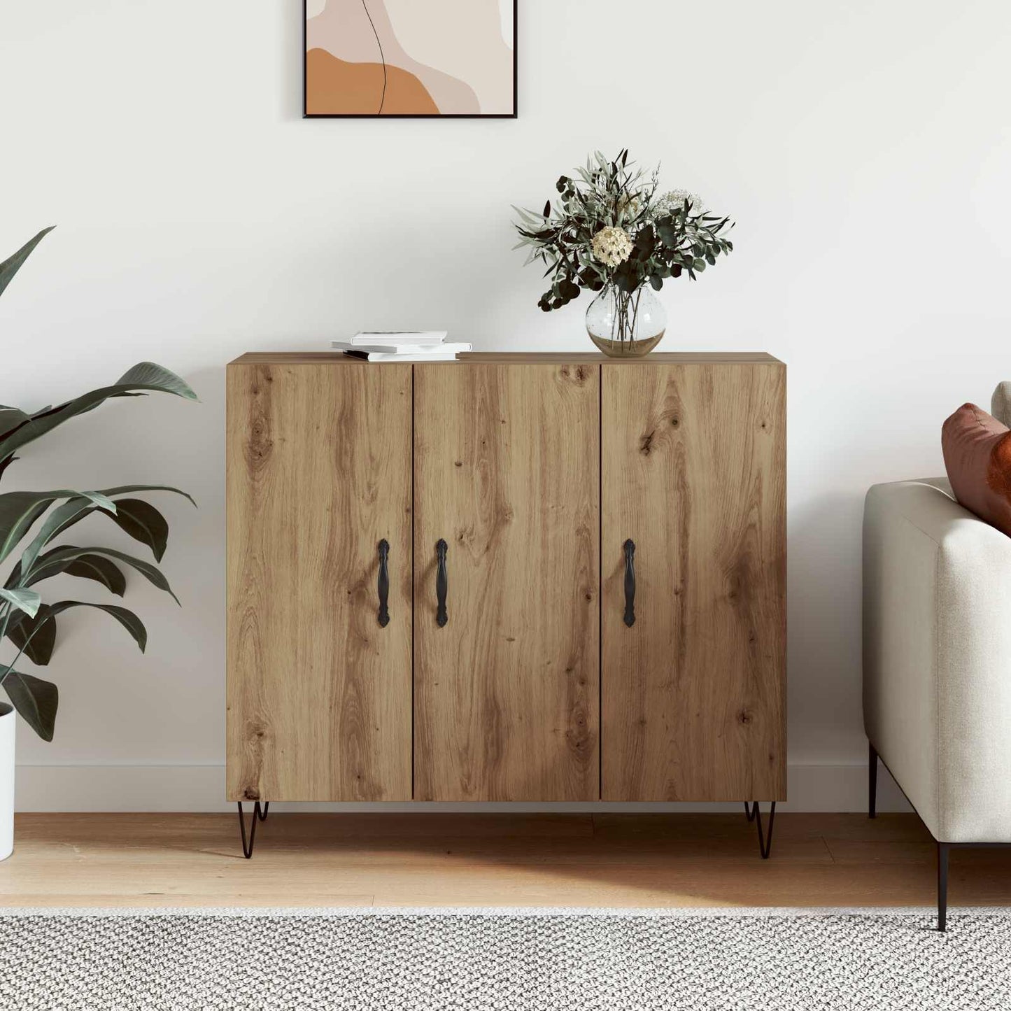Sideboard Artisan Oak 90 x 32.5 x 80 cm Engineered Wood