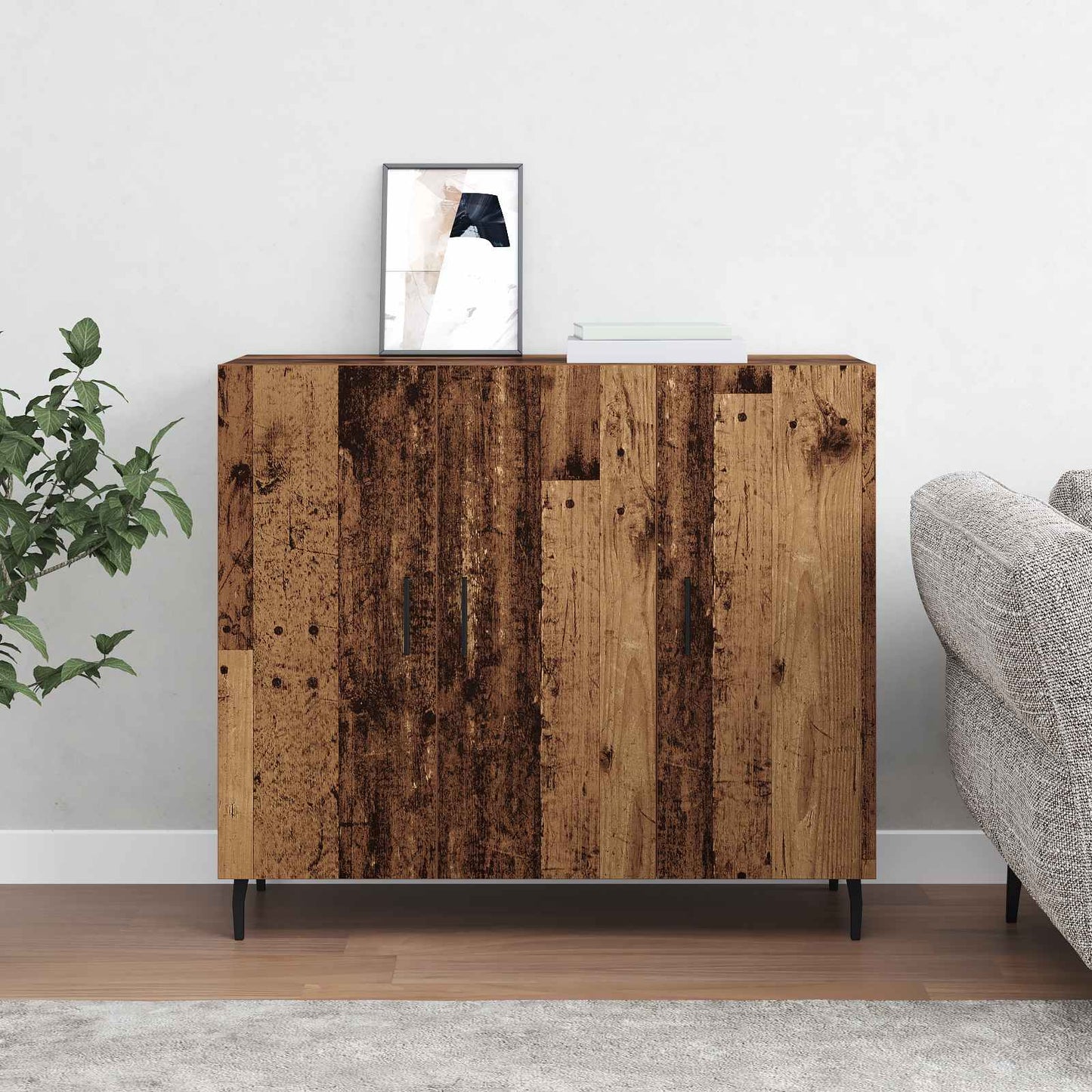 Sideboard Old Wood 90 x 34 x 80 cm Engineered Wood