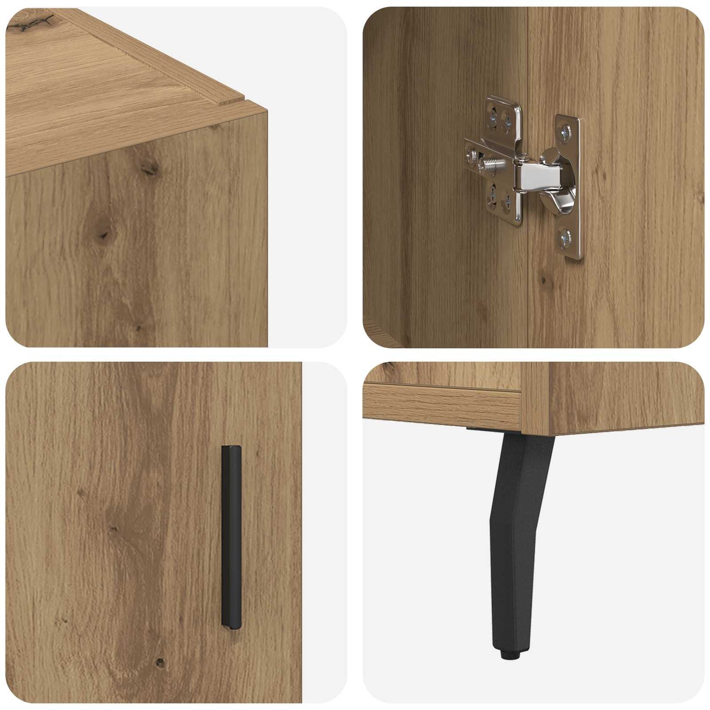 Sideboard Artisan Oak 90 x 34 x 80 cm Engineered Wood