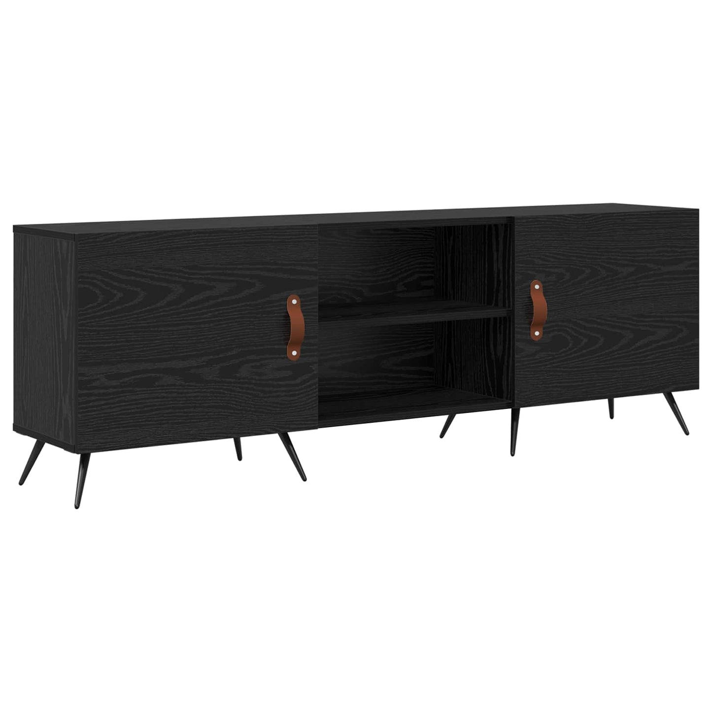 TV Cabinet 150 x 30 x 50 cm Black oak Engineered wood