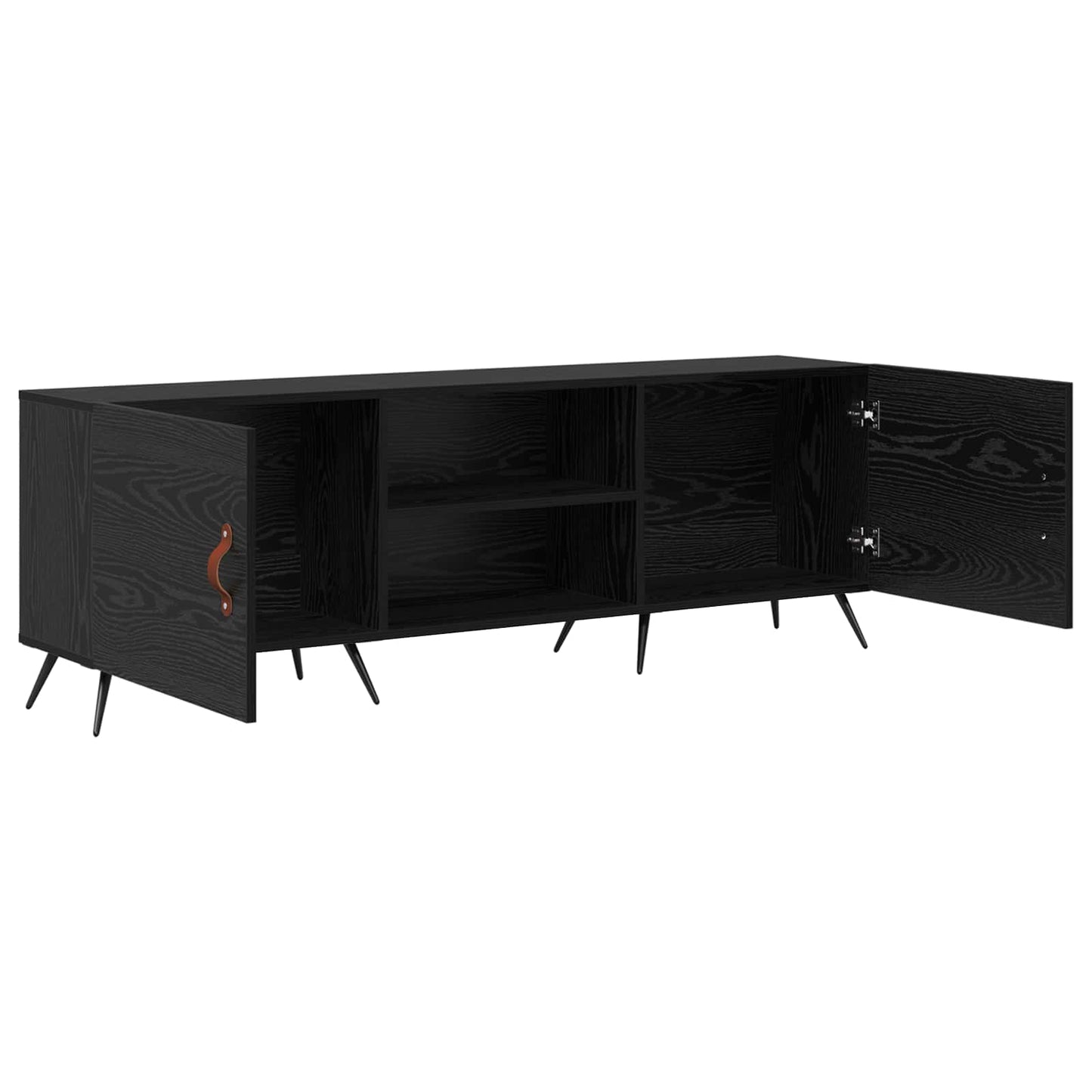 TV Cabinet 150 x 30 x 50 cm Black oak Engineered wood