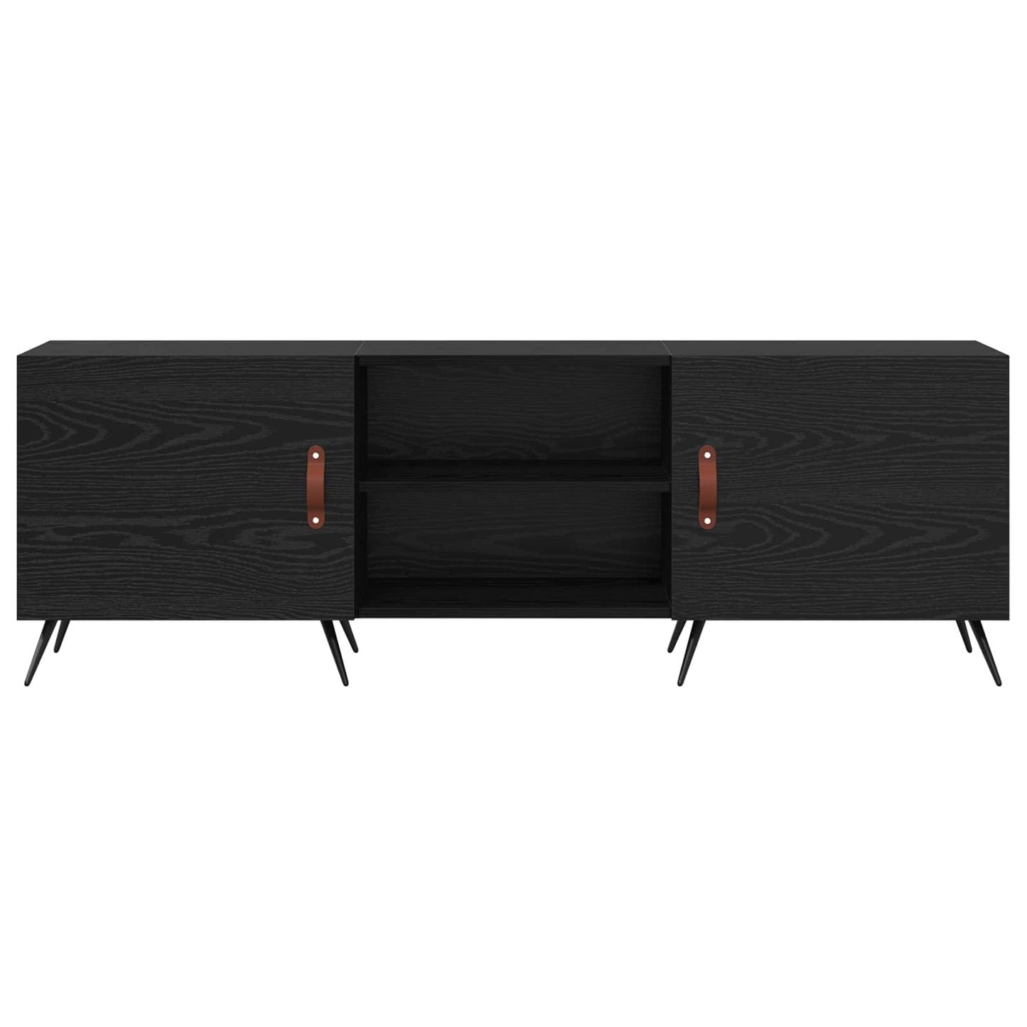 TV Cabinet 150 x 30 x 50 cm Black oak Engineered wood