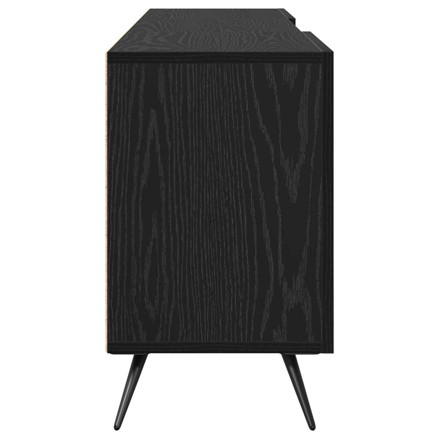 TV Cabinet Black oak 150 x 30 x 50 cm Engineered wood