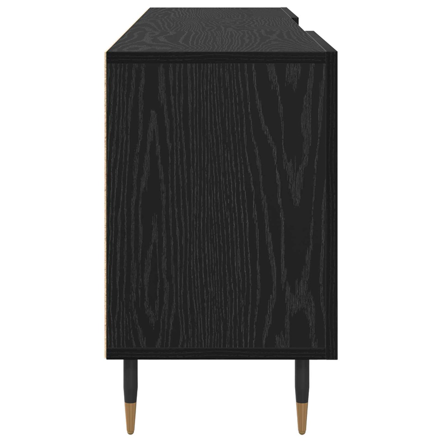 TV Cabinet Black oak 150 x 30 x 50 cm Engineered wood