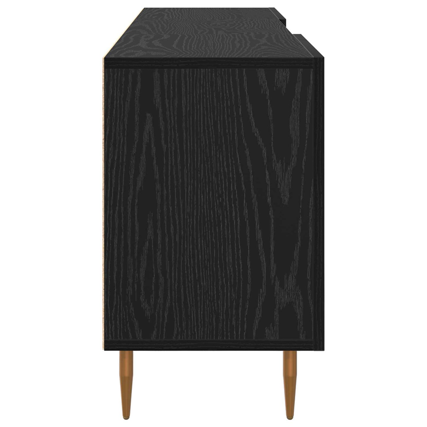 TV Cabinet 150 x 30 x 50 cm Black oak Engineered wood