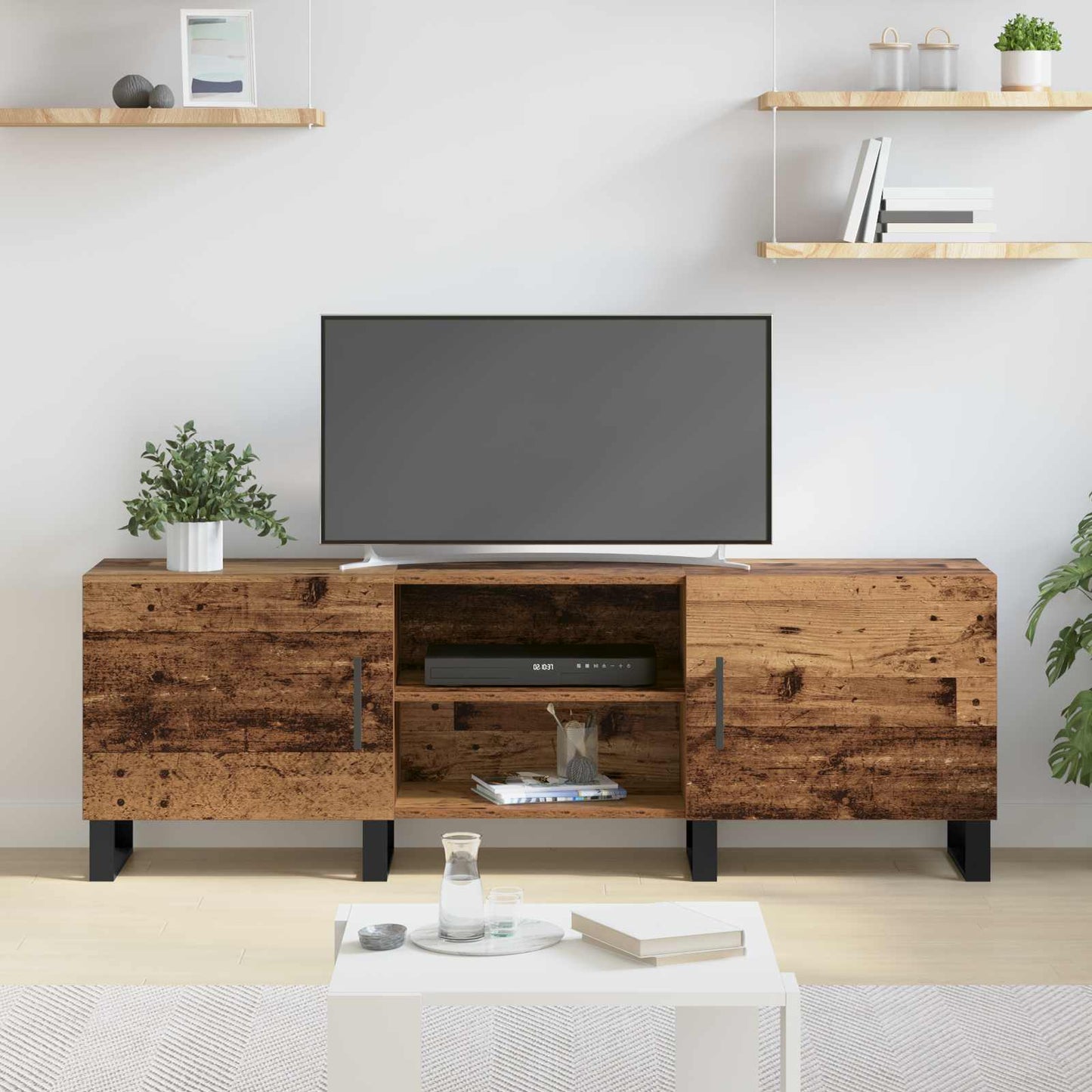 TV Cabinet Old Wood 150 x 30 x 50 cm Engineered Wood