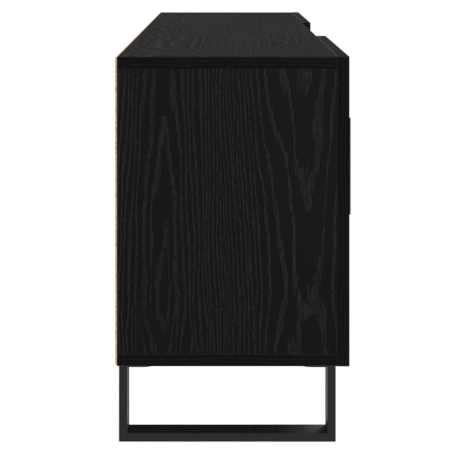 TV Cabinet Black Oak 150 x 30 x 50 cm Engineered Wood