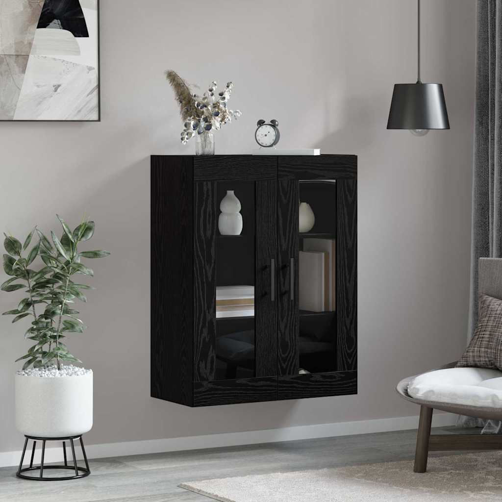 Wall Mounted Cabinet Wall-mounted Black oak 69.5 x 34 x 90 cm