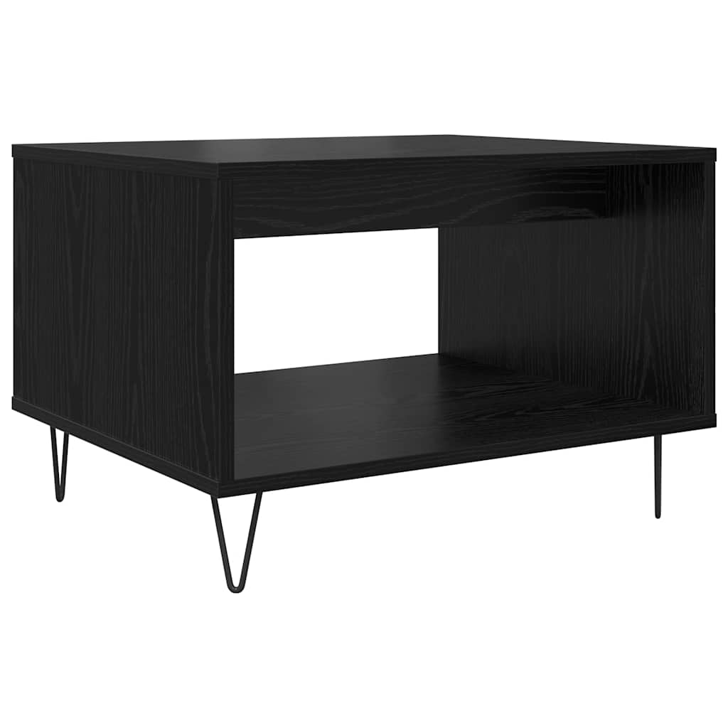 Coffee Table Black oak 60 x 50 x 40 cm Engineered wood