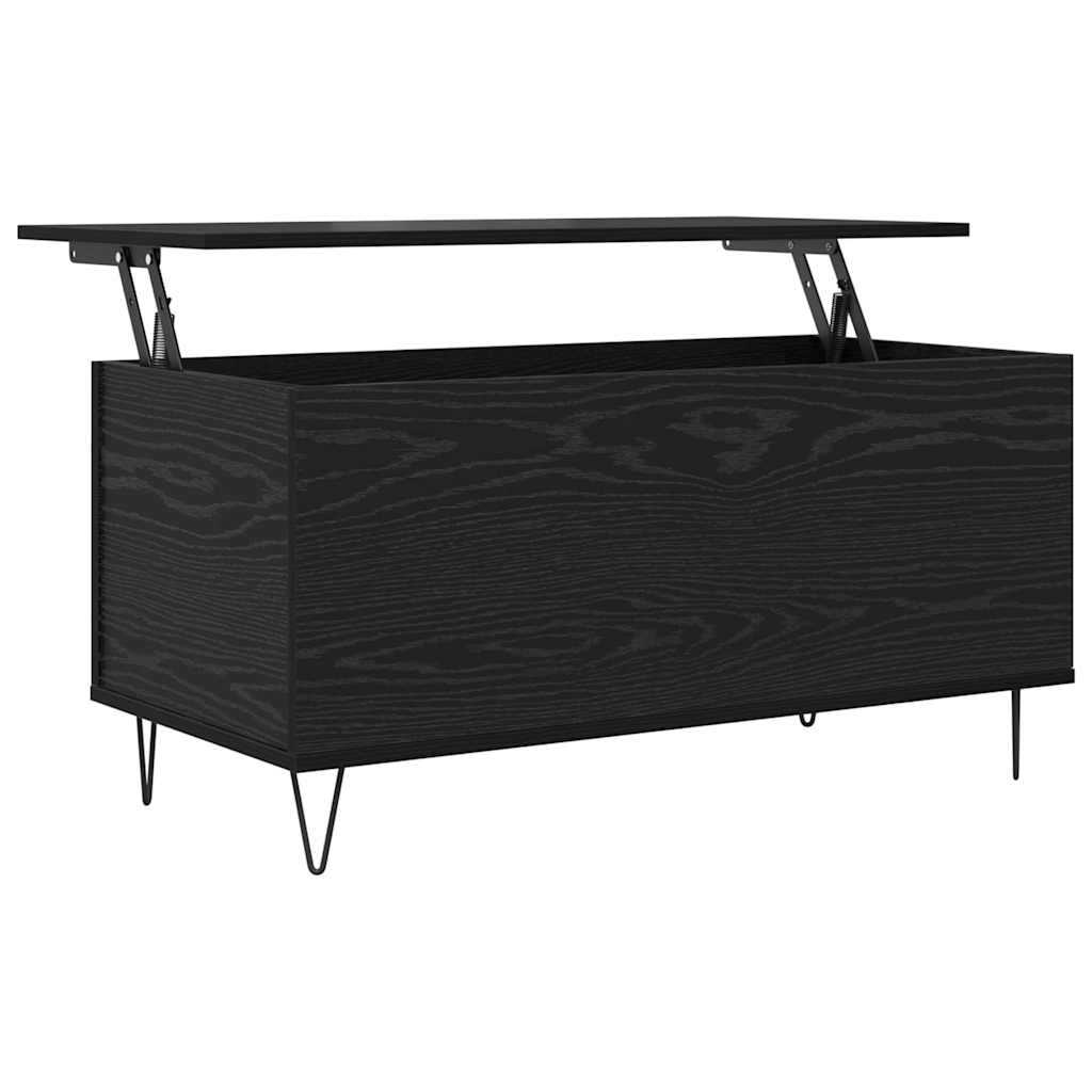 Coffee Table Black oak 90 x 44.5 x 45 cm Engineered wood