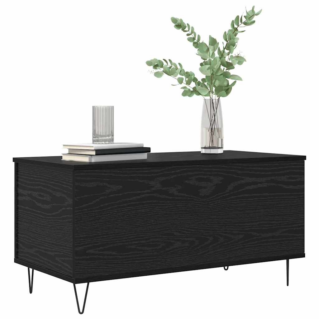 Coffee Table Black oak 90 x 44.5 x 45 cm Engineered wood
