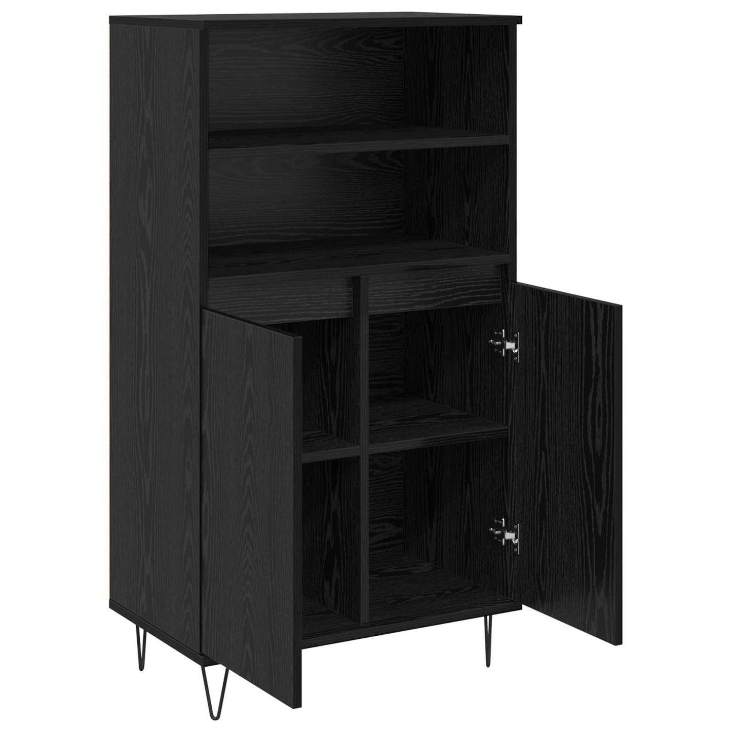 Highboard Black 60 x 36 x 110 cm Engineered wood