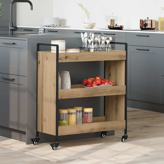 Kitchen Trolley Artisan Oak 70 x 30 x 82 cm Engineered Wood
