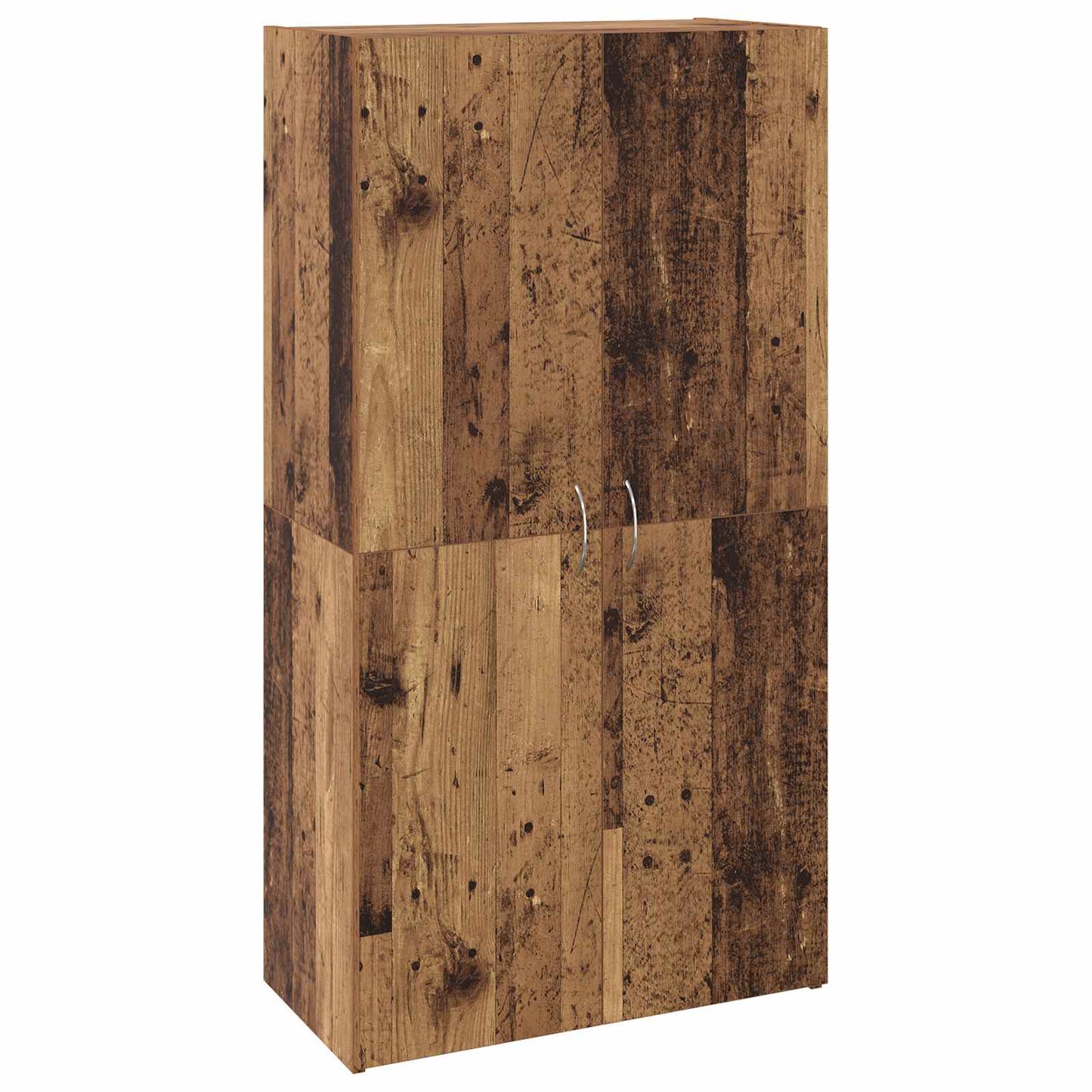 Office Cabinet Black Oak 60 x 32 x 115 cm Engineered Wood