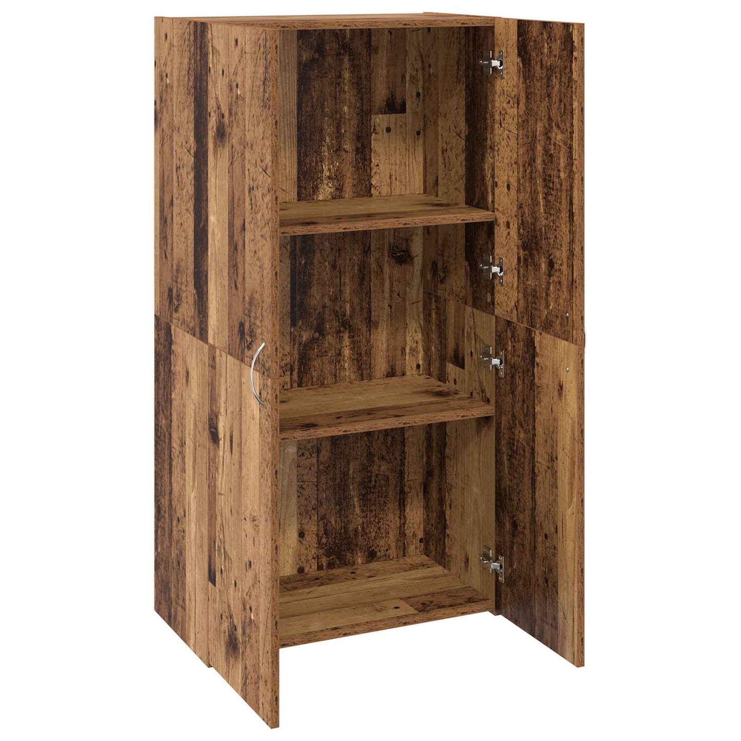 Office Cabinet Black Oak 60 x 32 x 115 cm Engineered Wood