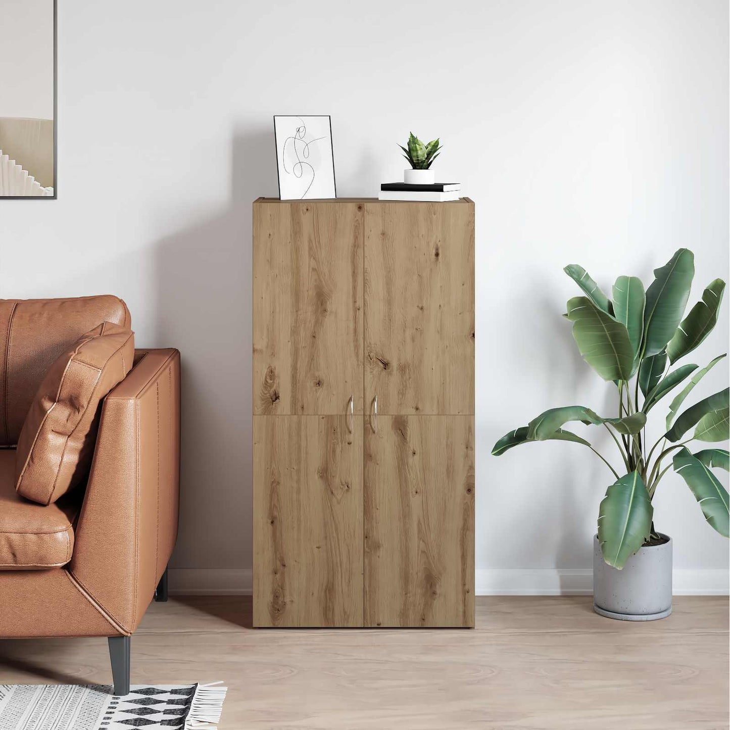 Office Cabinet Old Wood 60 x 32 x 115 cm Engineered Wood