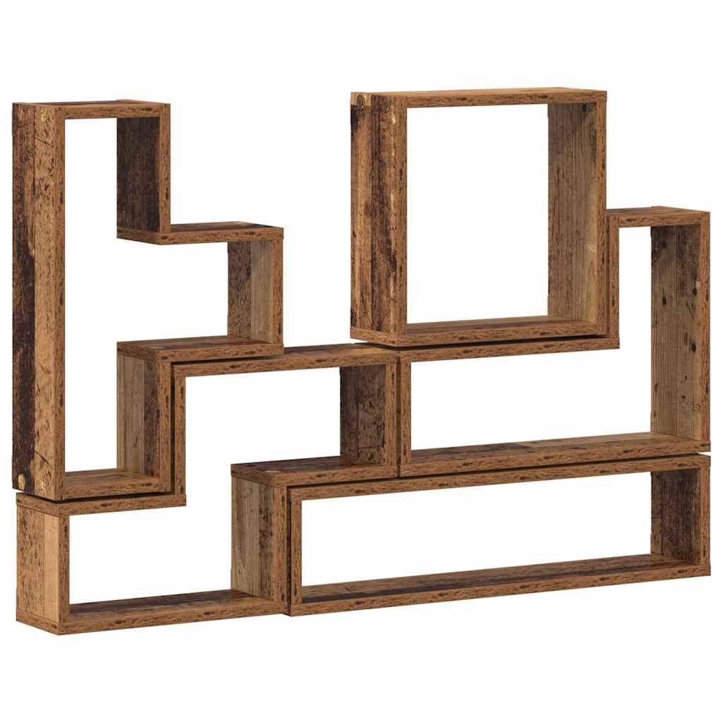 Wall Shelf Wall-Mounted Old Wood 96 x 12 x 64 cm